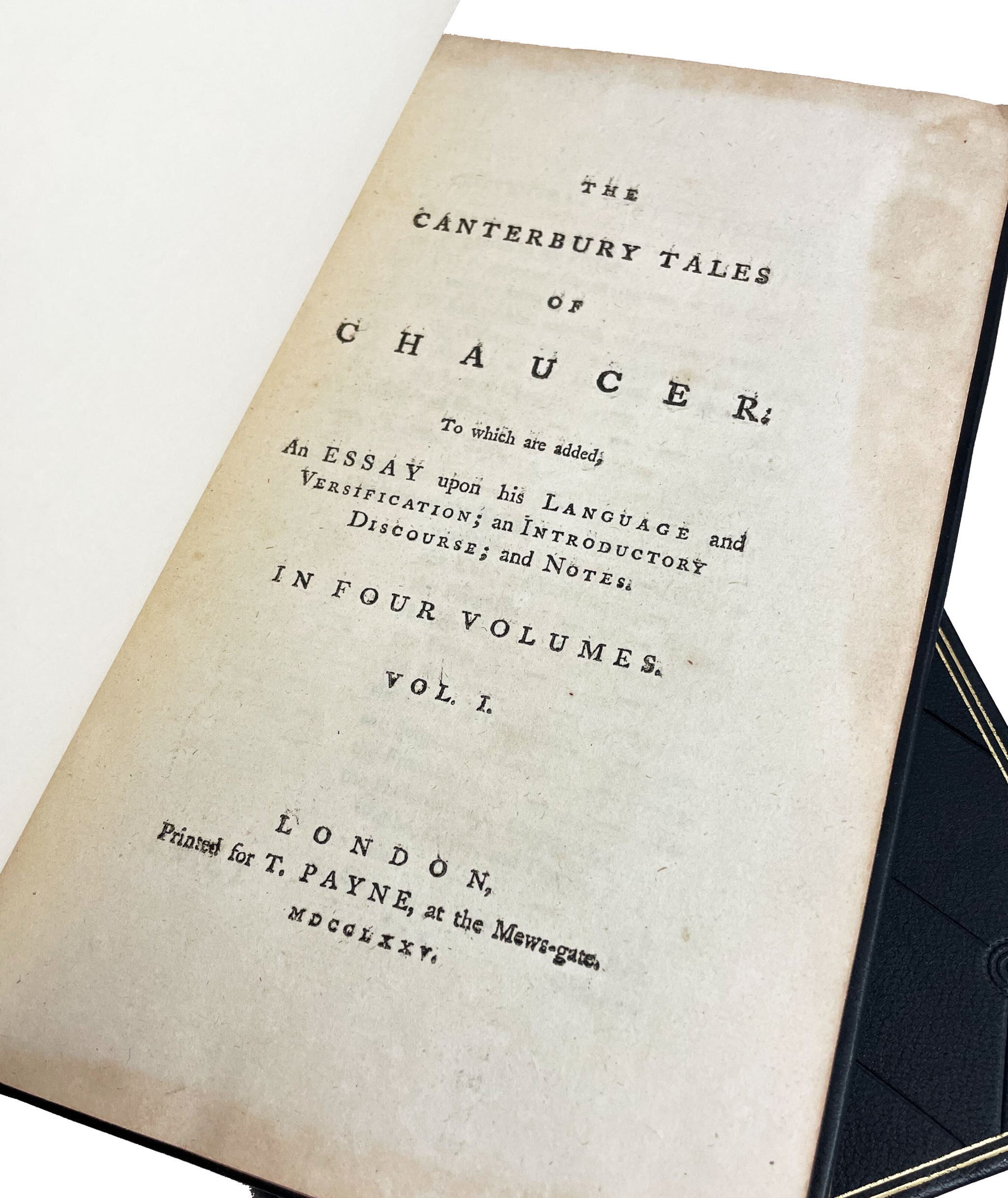 CHAUCER, Geoffrey "The Canterbury Tales" in Five Volumes [T. Payne, 1775] - Buzz Bookstore