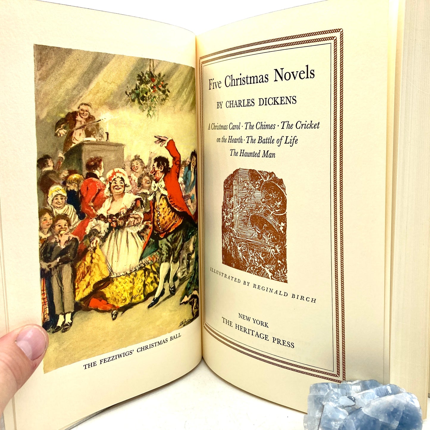 DICKENS, Charles "Five Christmas Novels" [Heritage Press, 1939] Color Illustrations