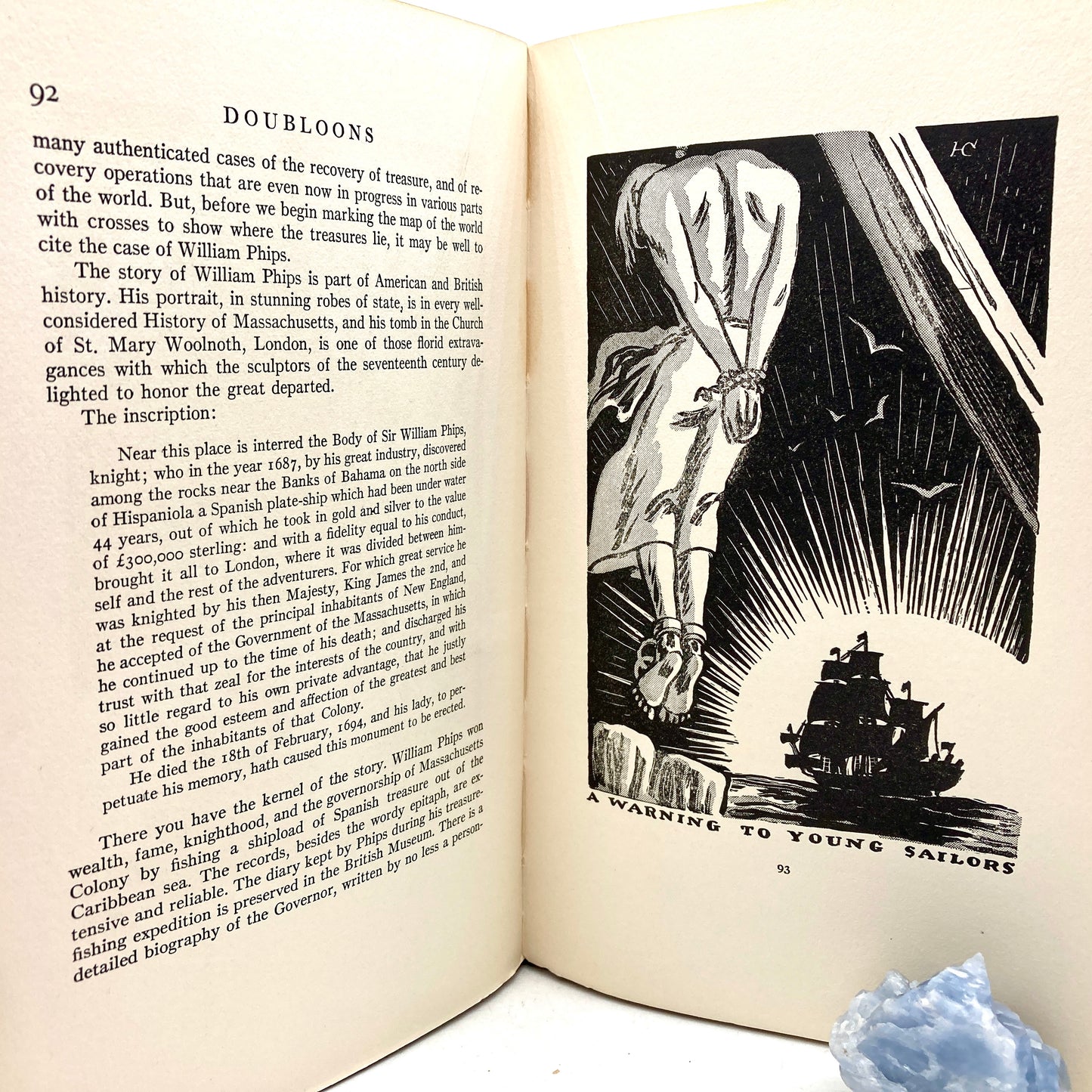 DRISCOLL, Charles B. "Doubloons, The Story of Buried Treasure" [Farrar & Rinehart, 1930]