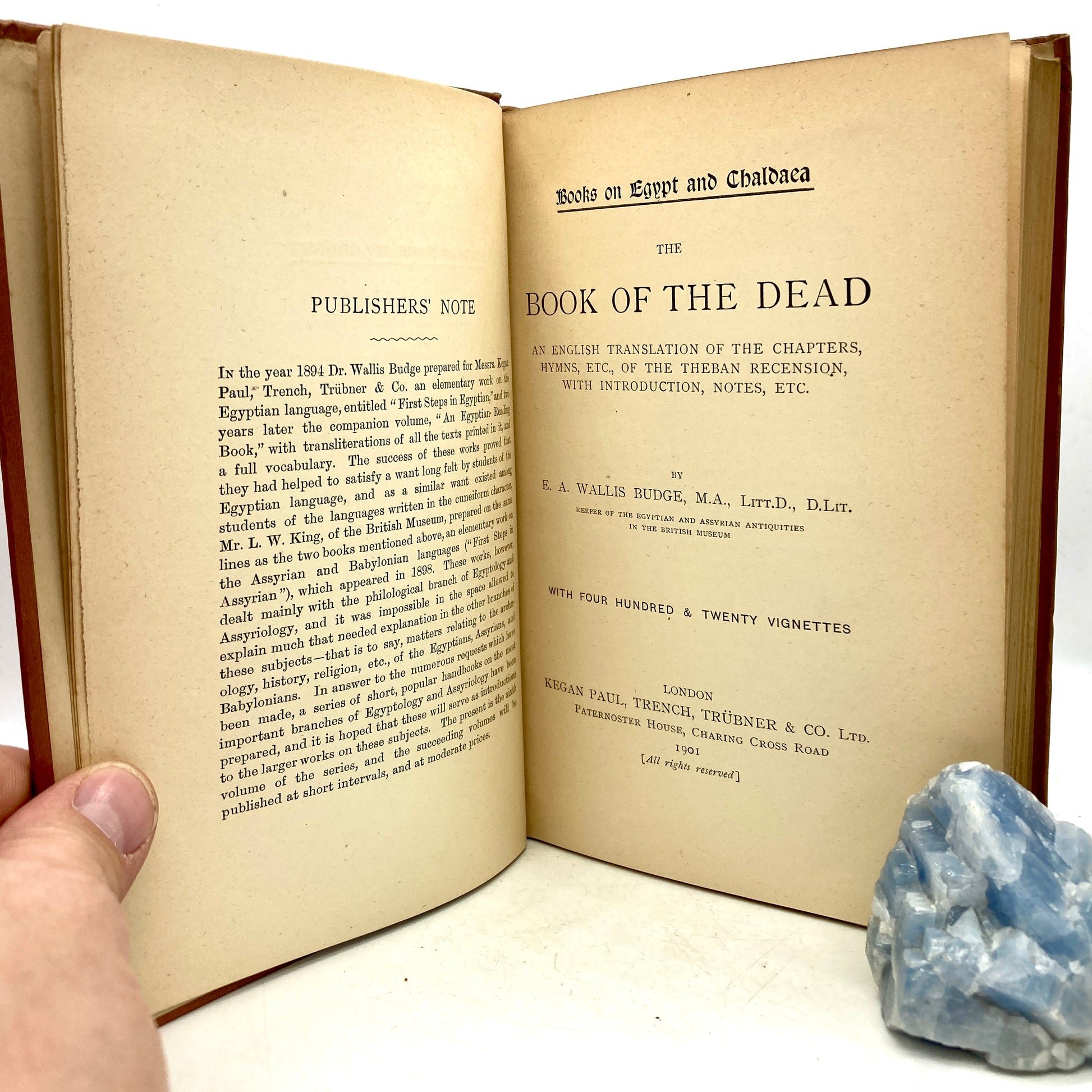 BUDGE, E.A. Wallis "The Book of the Dead" [Kegan Paul, Trench, Trubner & Co, 1901] - Buzz Bookstore