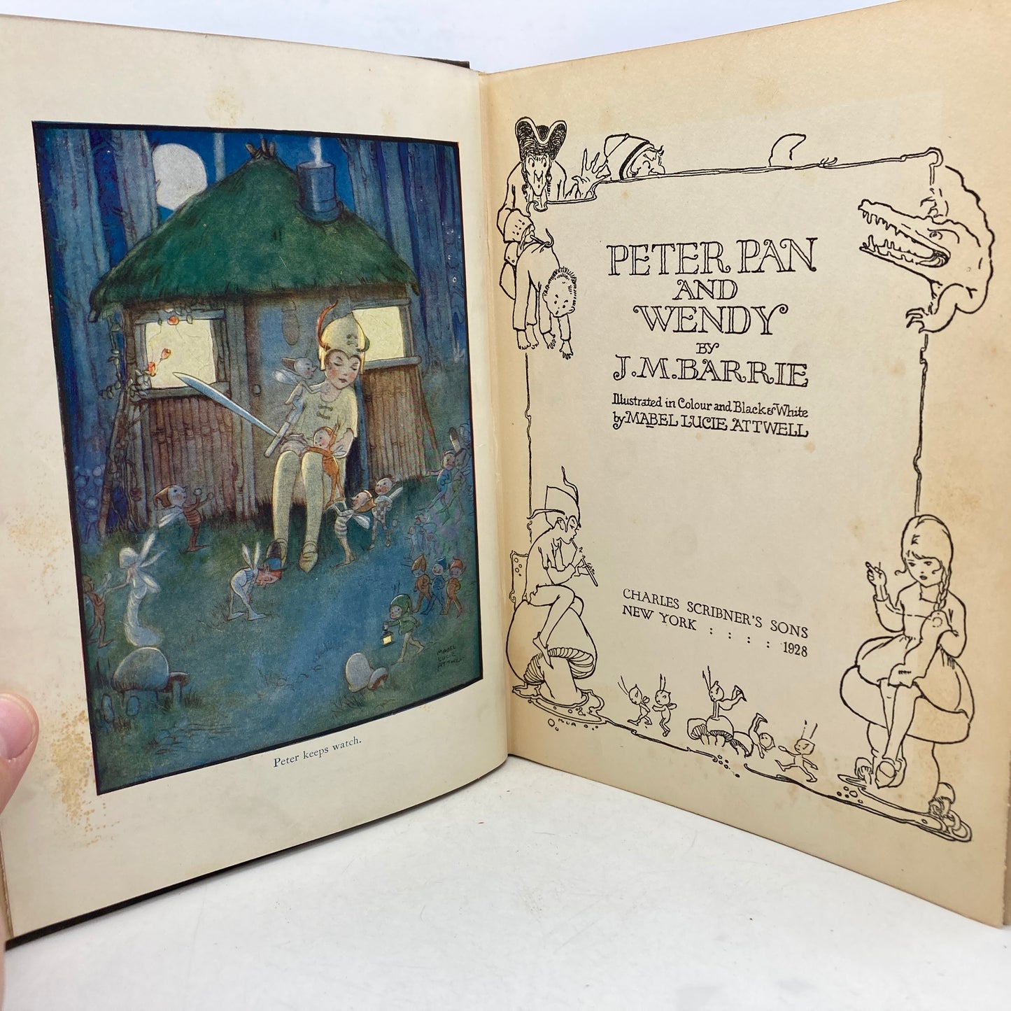 BARRIE, J.M. "Peter Pan and Wendy" [Charles Scribner's Sons, 1928] - Buzz Bookstore