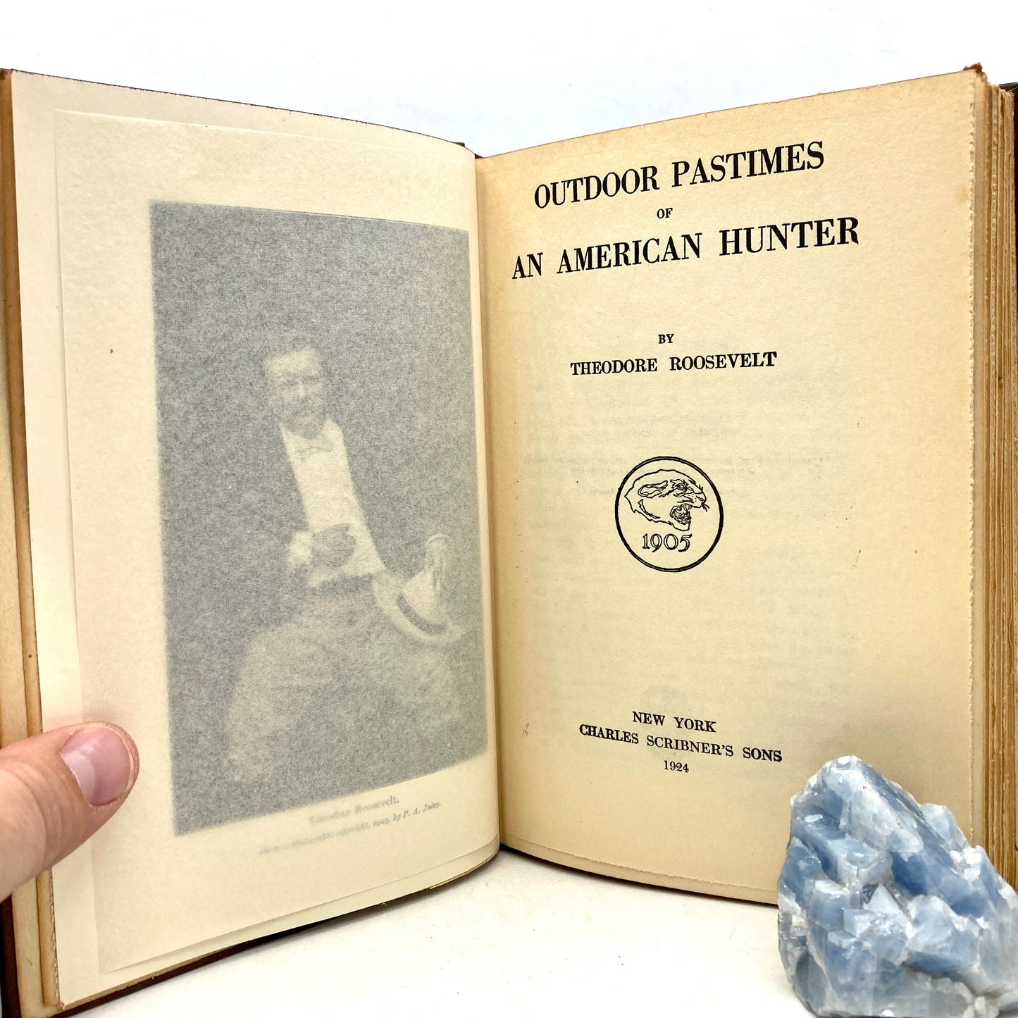 ROOSEVELT, Theodore "Outdoor Pastimes of an American Hunter" [Scribners, 1924]