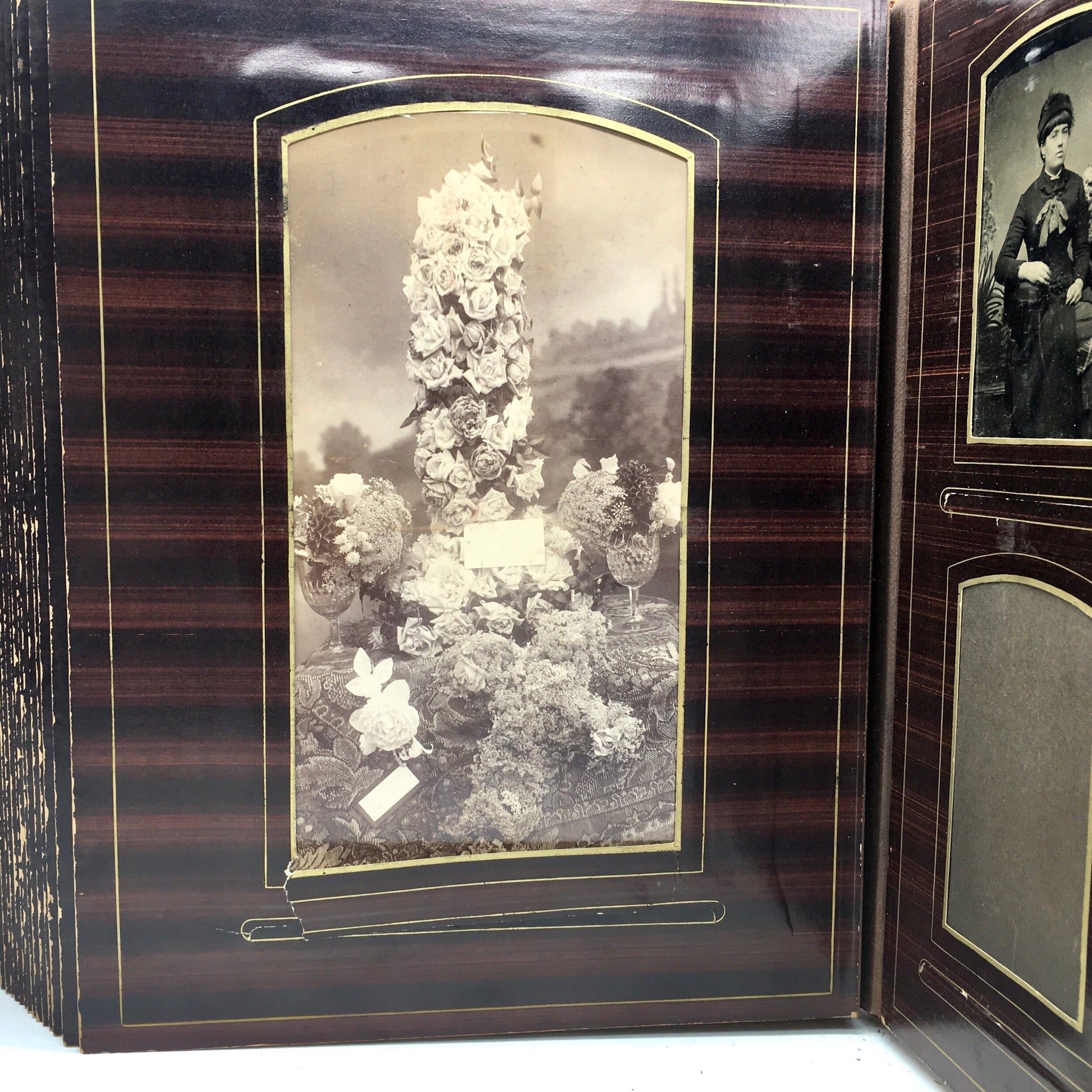 Late 1800s Victorian Photo Album with 49 Photos & Latch - Buzz Bookstore