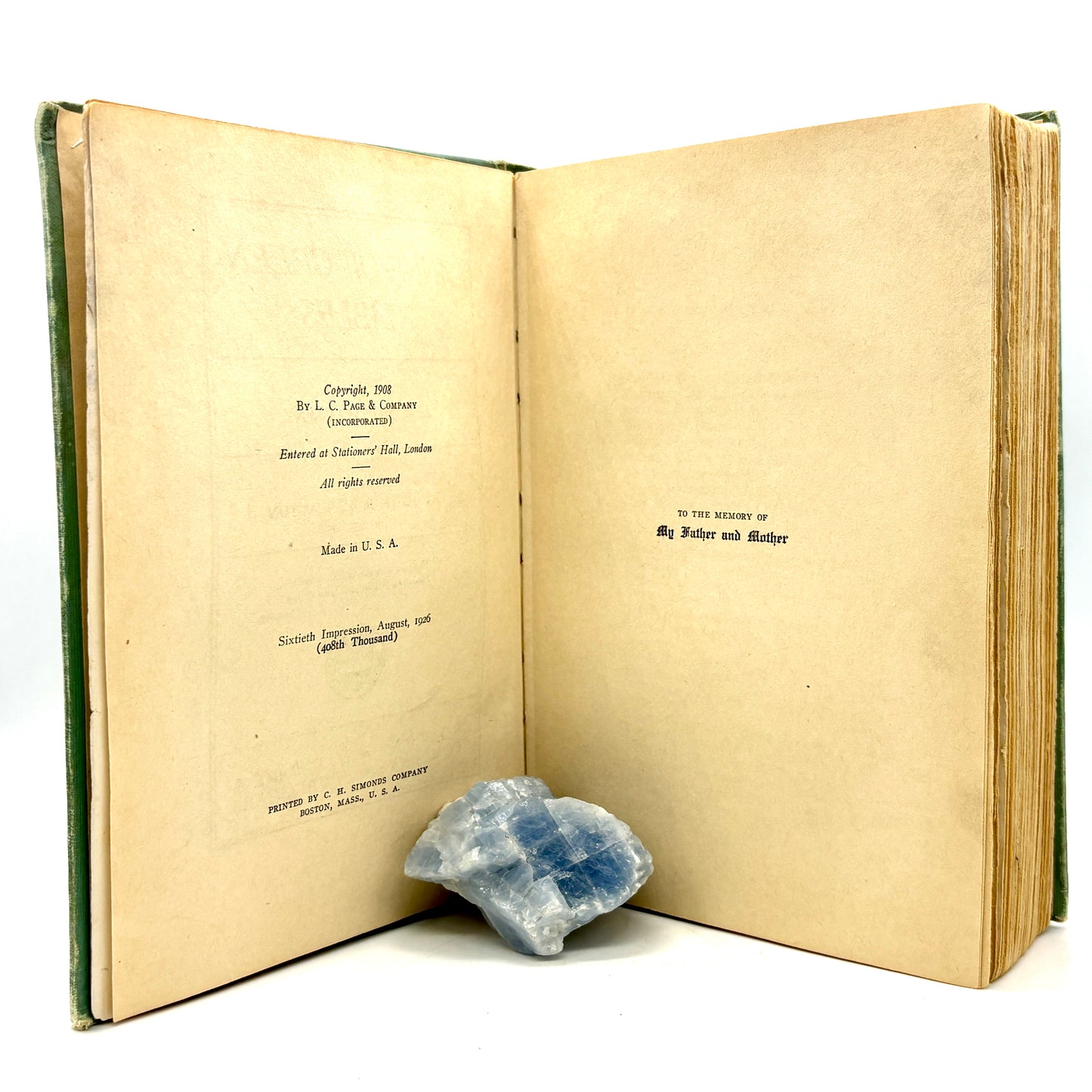 MONTGOMERY, L. M. "Anne of Green Gables" [L. C. Page & Company, 1920]