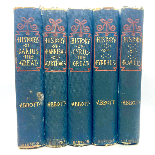 ABBOTT, Jacob - Set of 5 Classical Biographies [Harpers, 1876-1880]