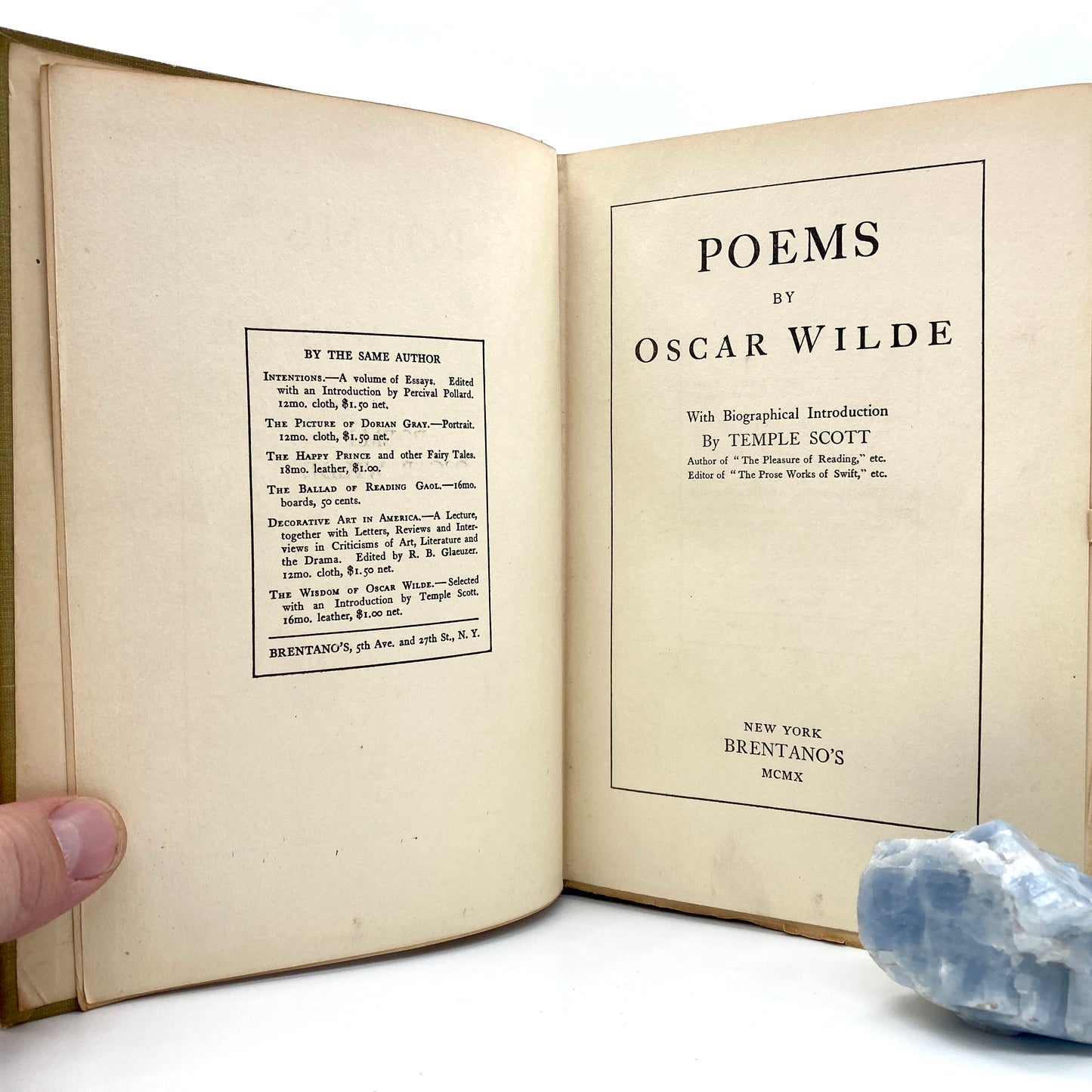 WILDE, Oscar "Poems" [Brentano's, 1910]