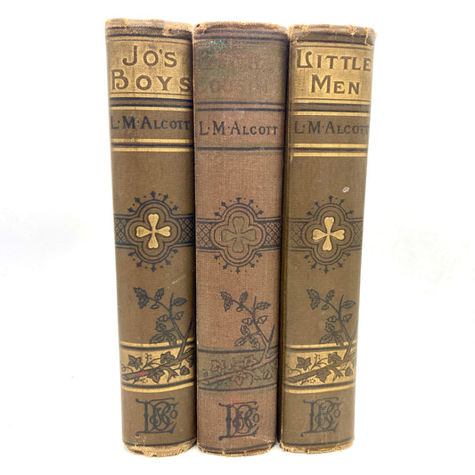 ALCOTT, Louisa May "Little Men, Jo's Boys, Eight Cousins" [Little, Brown & Co, 1917]