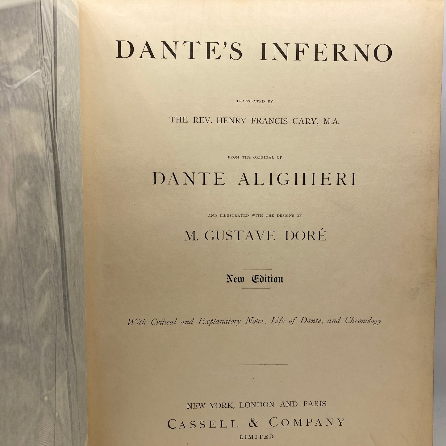 ALIGHIERI, Dante "Inferno" [Cassell & Company, n.d./c1900] Gustave Dore