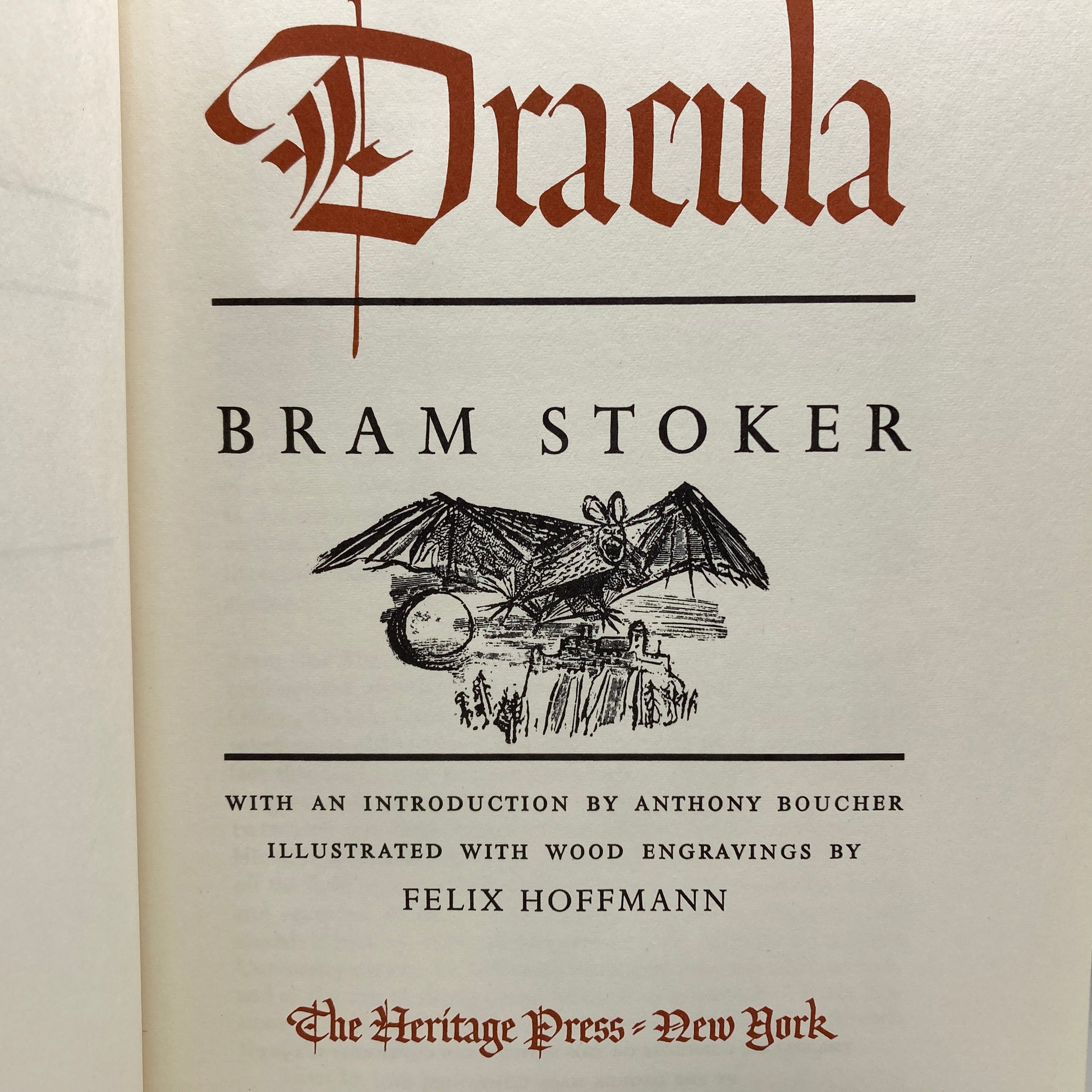 STOKER, Bram "Dracula" [Heritage Press, 1965] Illustrated by Felix Hoffmann - Buzz Bookstore