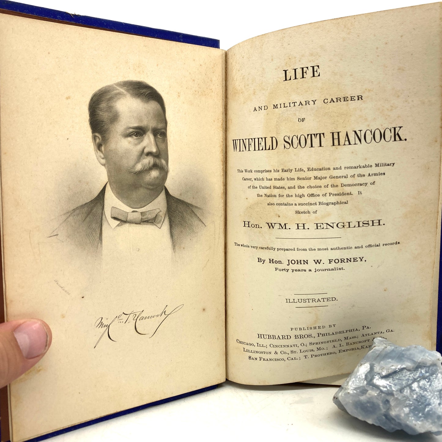 FORNEY, John W. "Life and Military Career of Winfield Scott Hancock" [Hubbard Bros, 1880]