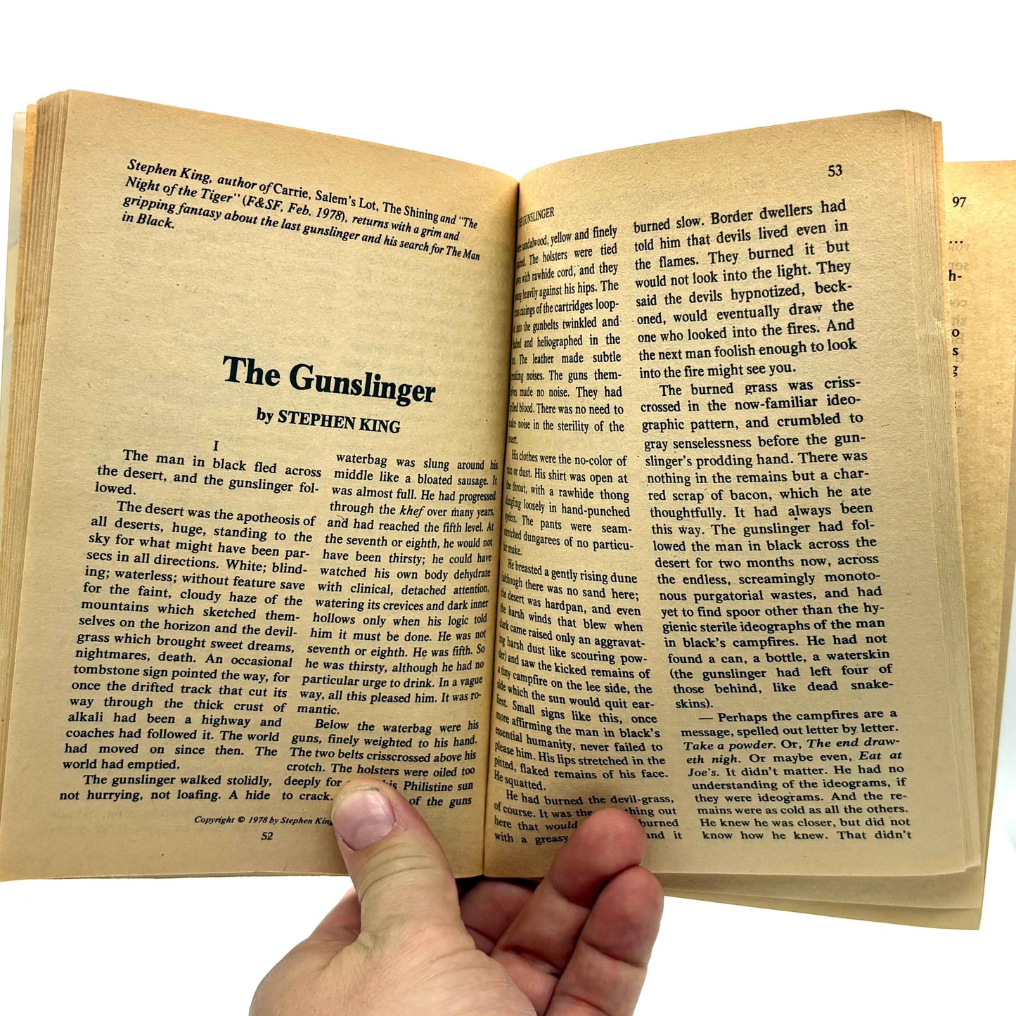 KING, Stephen “The Gunslinger” [Fantasy and Science Fiction, October 1978]