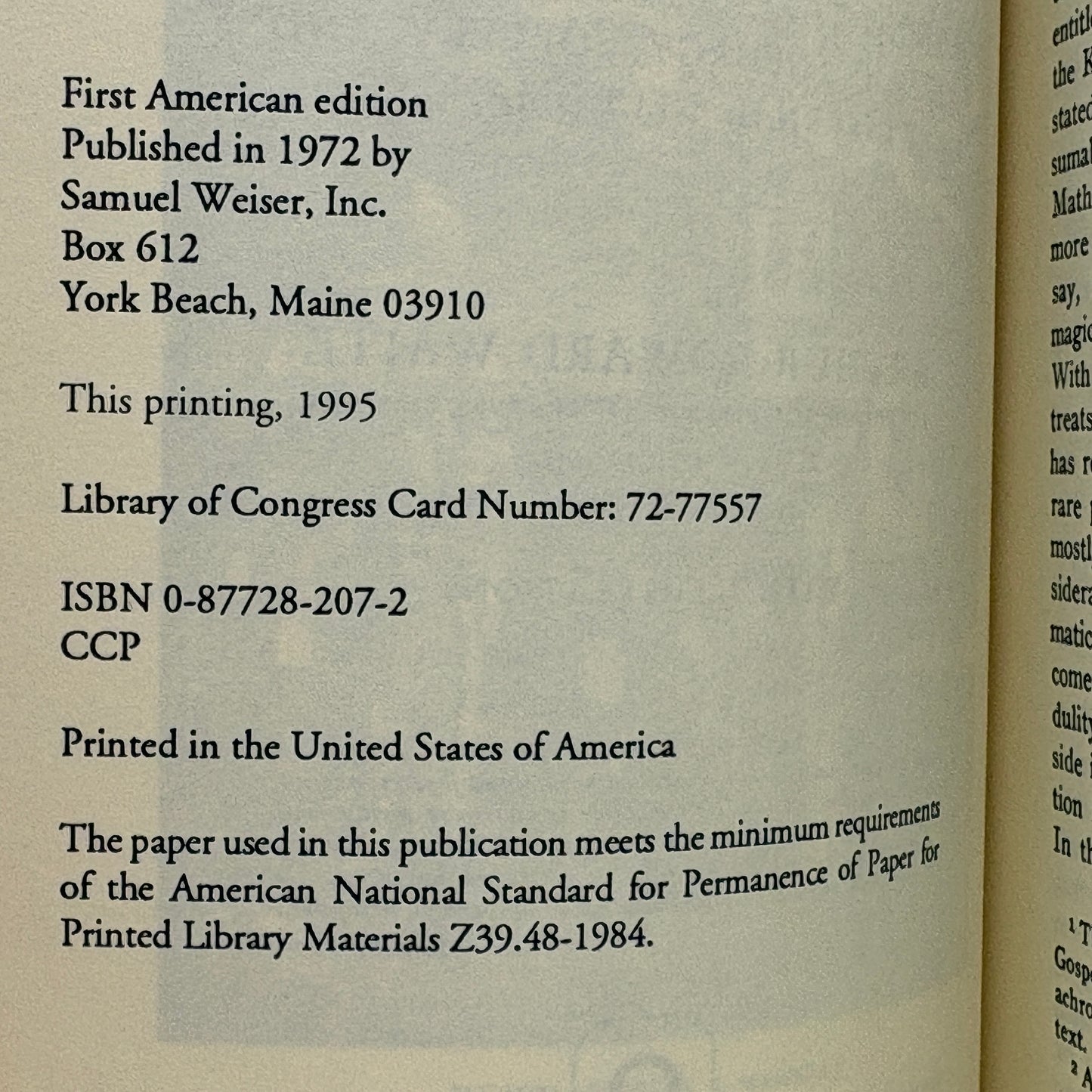 WAITE, Arthur Edward "The Book of Black Magic" [Samuel Weiser, Inc., 1995]