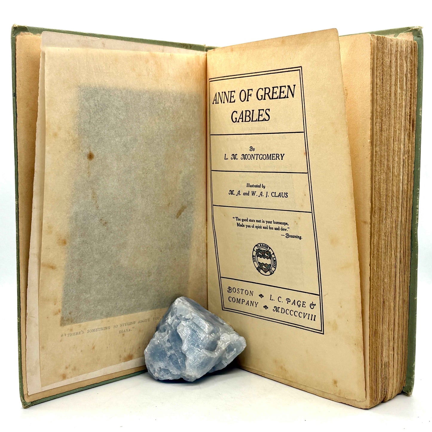 MONTGOMERY, L. M. "Anne of Green Gables" [L. C. Page & Co, 1910] 24th Printing