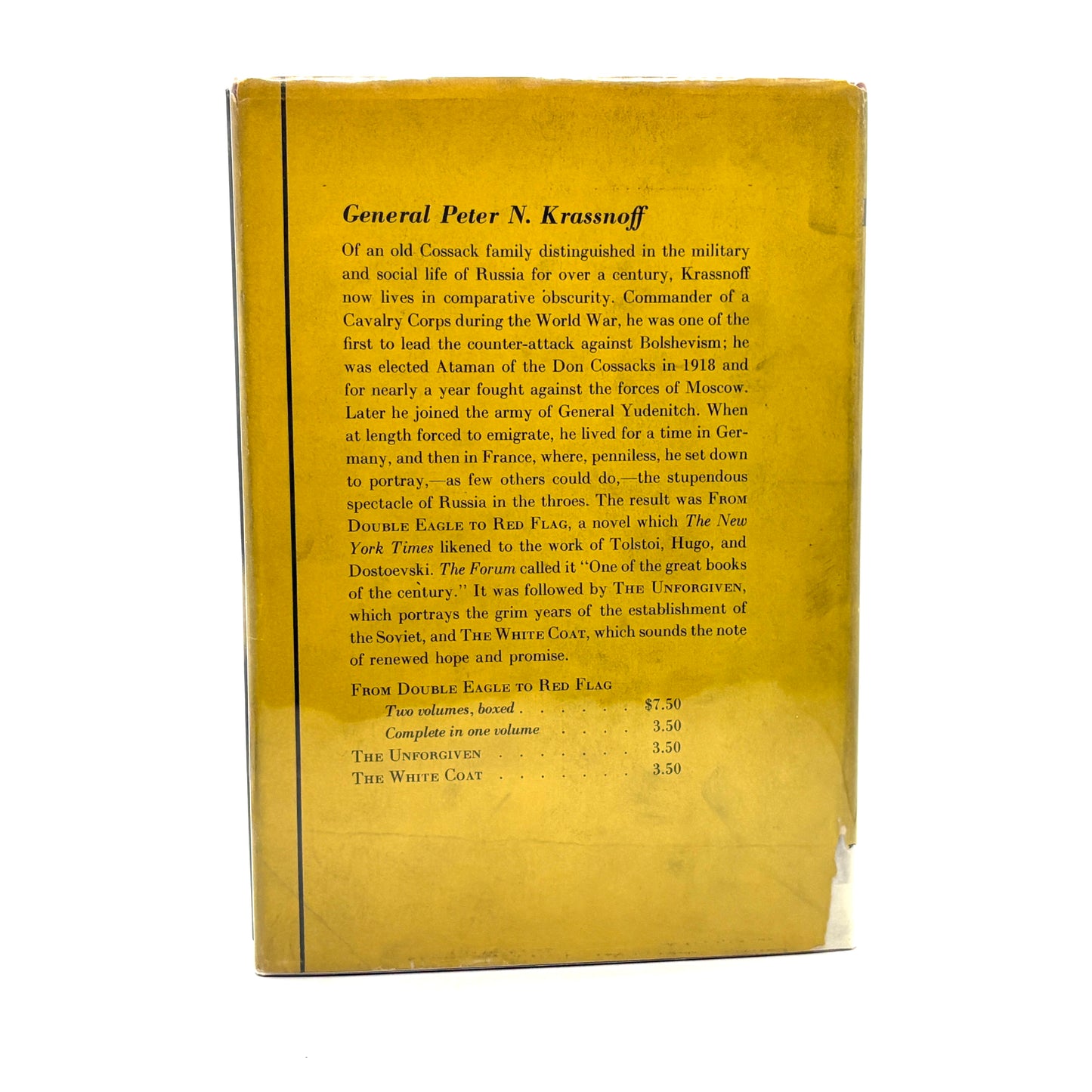 KRASSNOFF, Peter N. “The Black Mass” [Duffield & Green, 1931] Russian Satanism