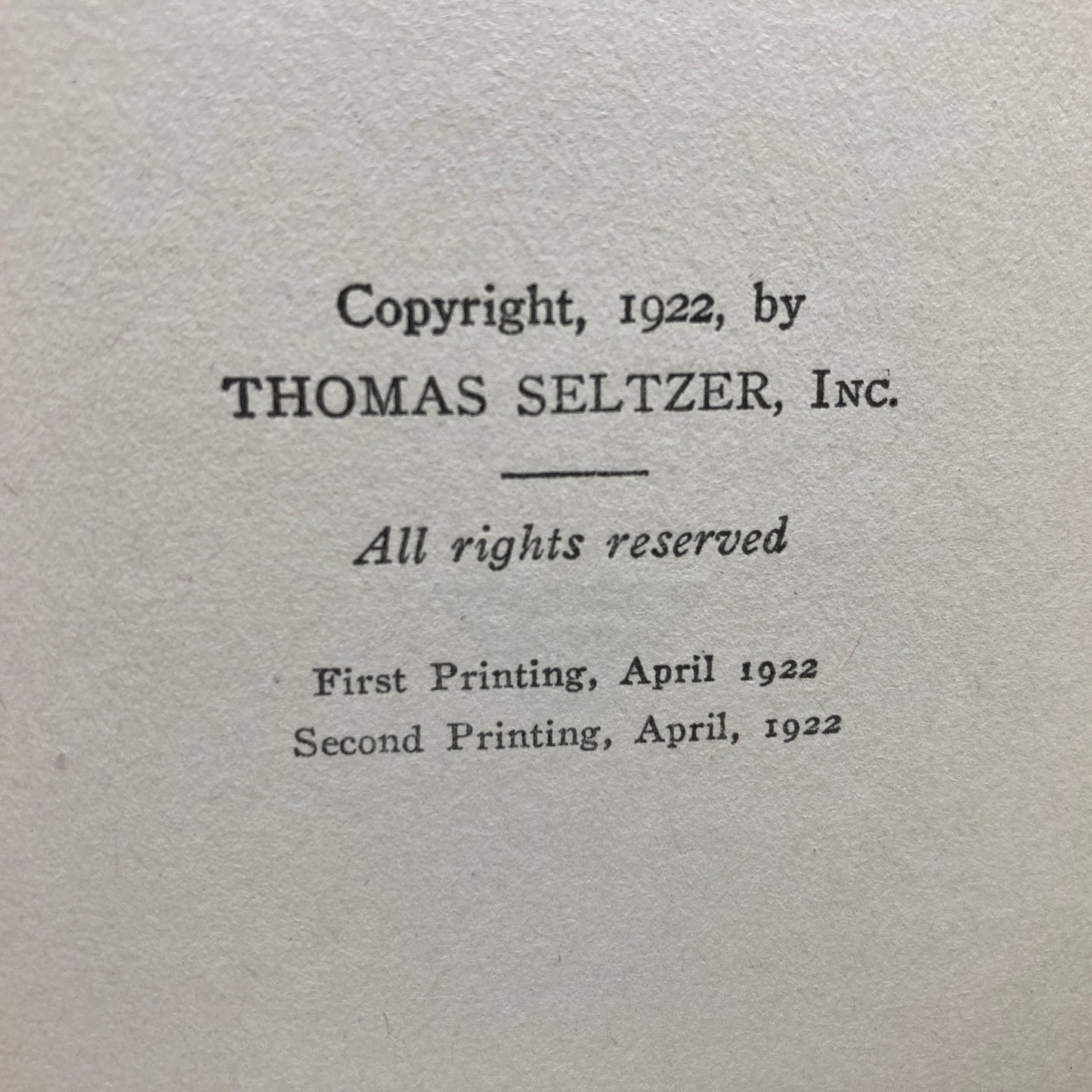 LAWRENCE, D.H. "Aaron's Rod" [Thomas Seltzer, 1922] 1st Edition/2nd Print