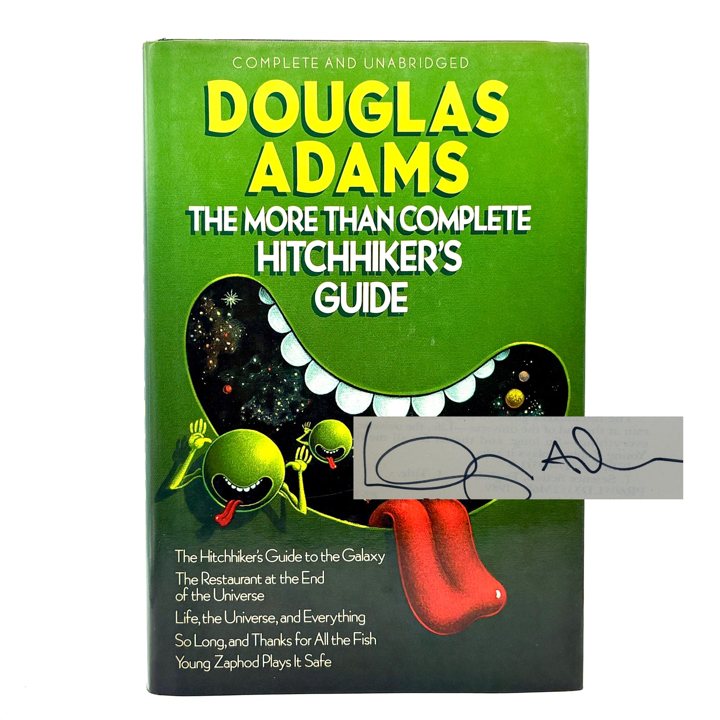 ADAMS, Douglas “The More Than Complete Hitchhiker’s Guide” [Bonanza Books, 1989] Signed