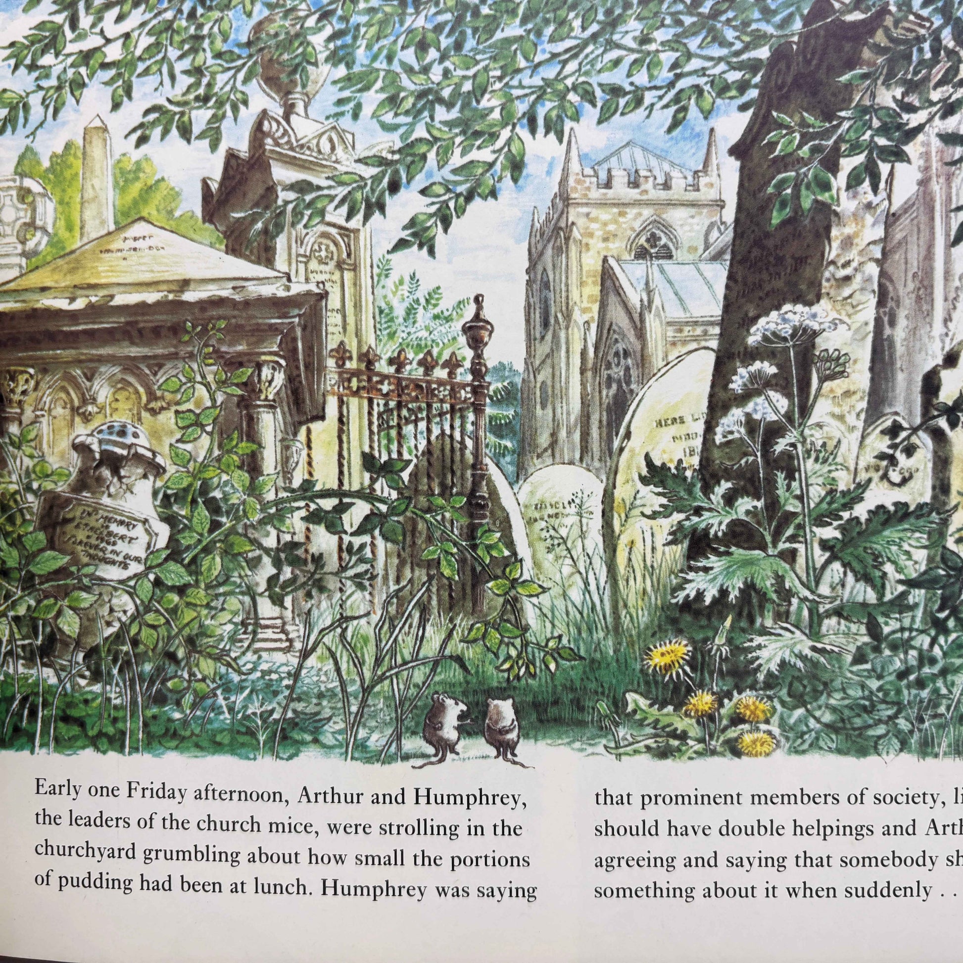 OAKLEY, Graham "The Church Mice and the Moon" [Atheneum, 1974] 1st Edition