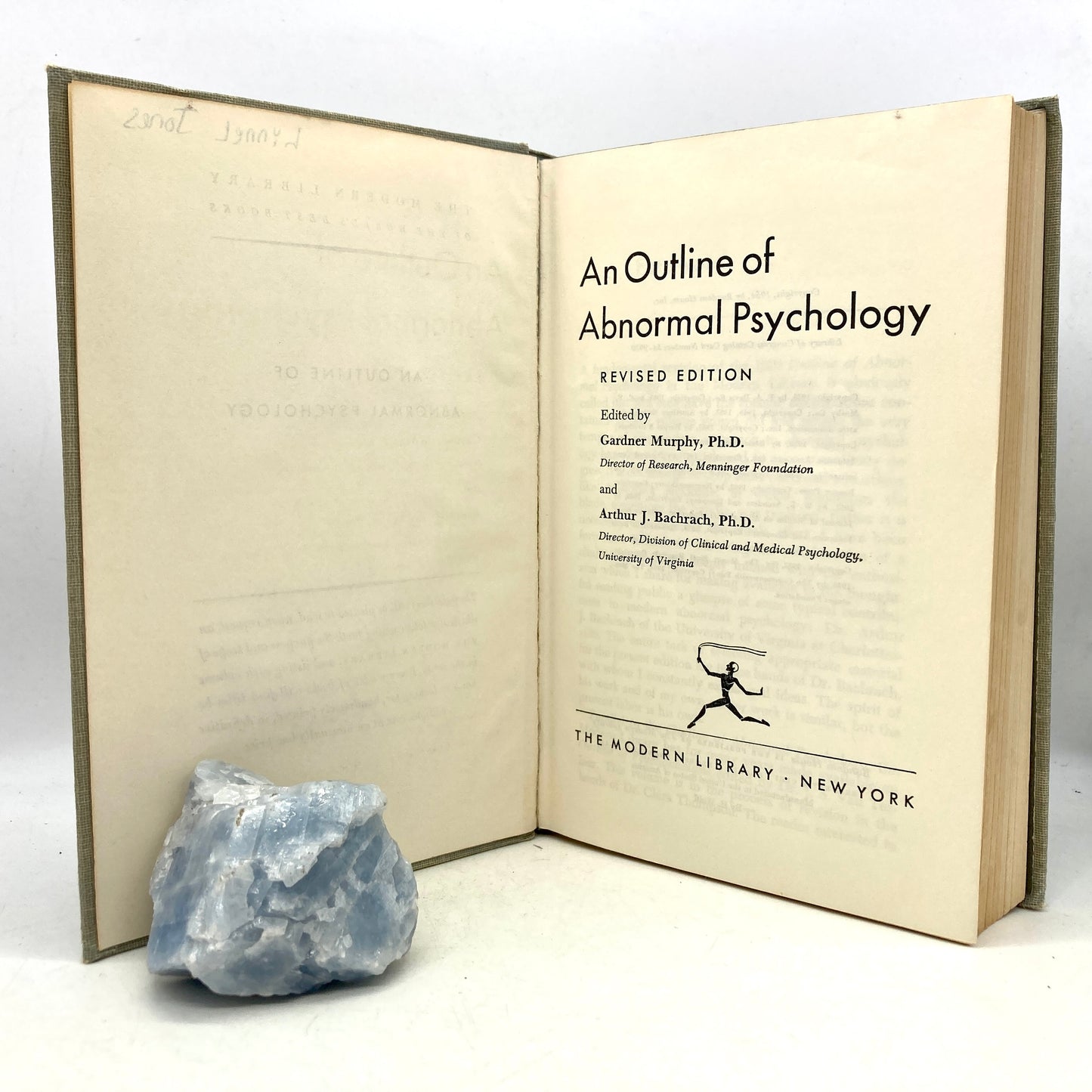 "An Outline of Abnormal Psychology" [Modern Library, 1954] - Buzz Bookstore