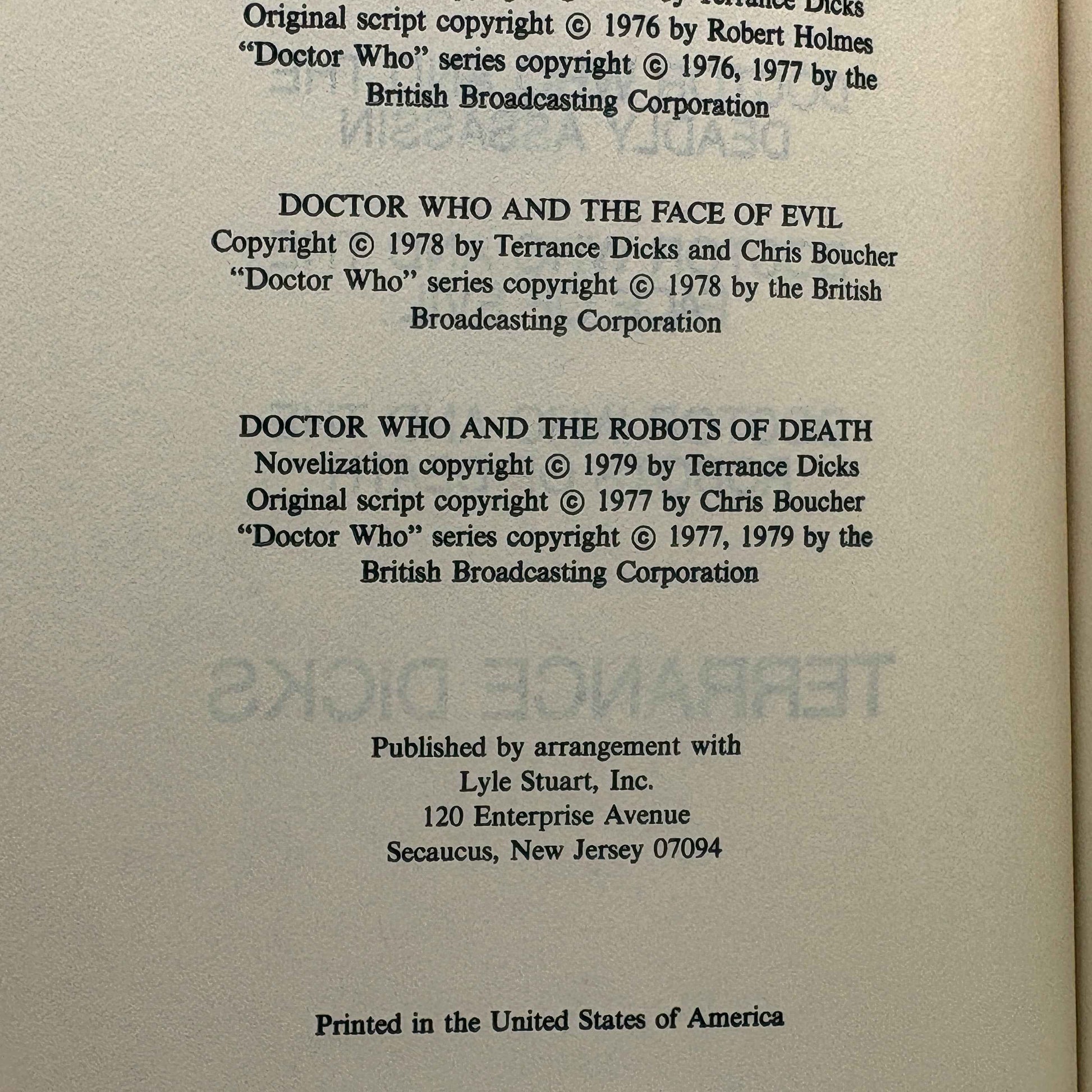 Dicks, Terrance “The Further Adventures of Doctor Who” [Nelson Doubleday, 1979]