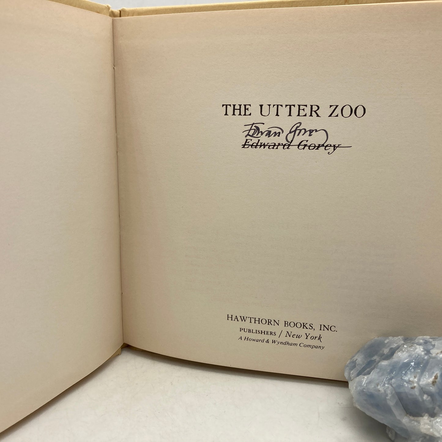 GOREY, Edward "The Utter Zoo, An Alphabet" [Hawthorn, 1967] Signed 1st/3rd