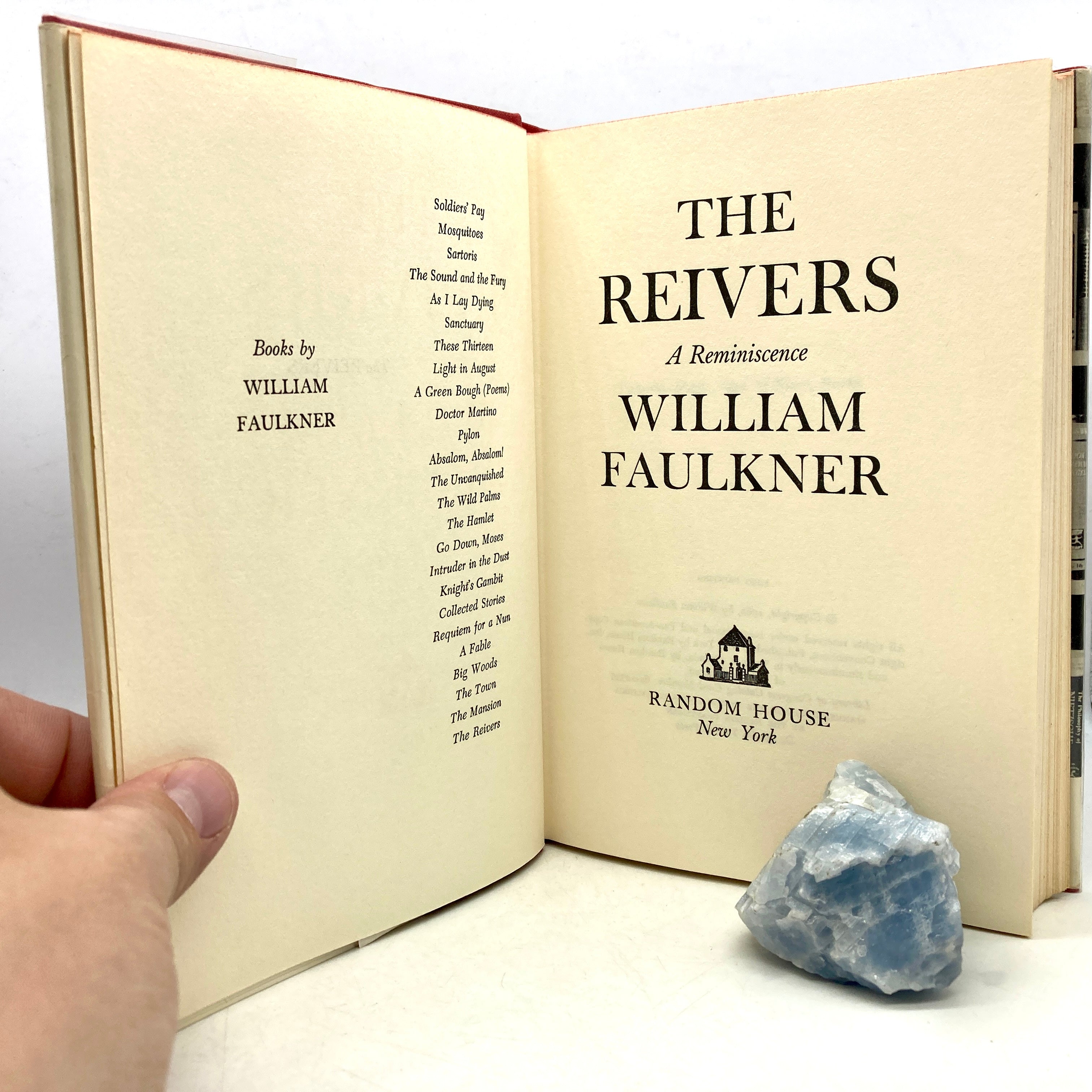 The Reivers, by William Faulkner. First Edition First Printing. Random House. New York, cheapest 1962.