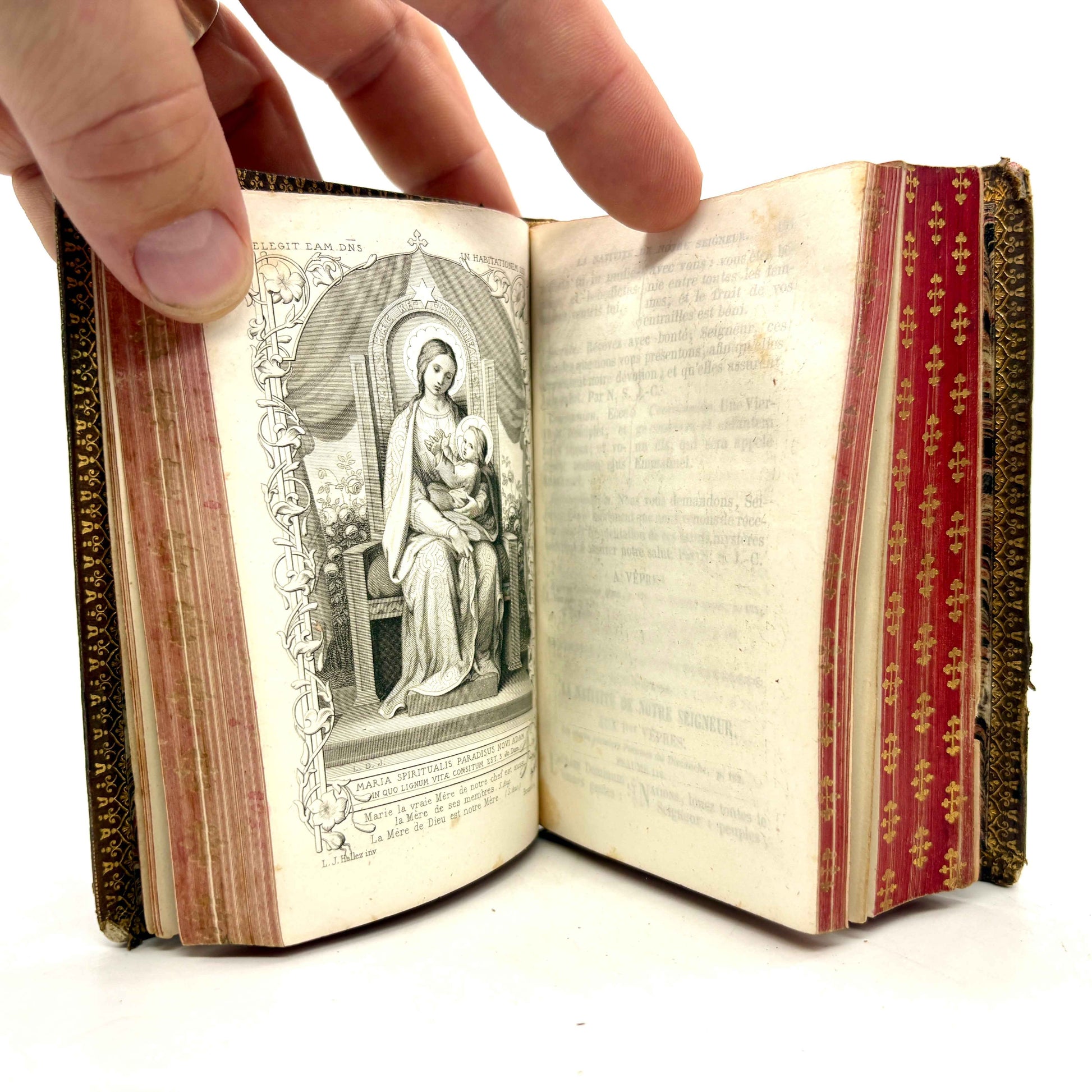 "Paroissien Romain" [Alfred Mame, 1860] - Red Gauffered Edges