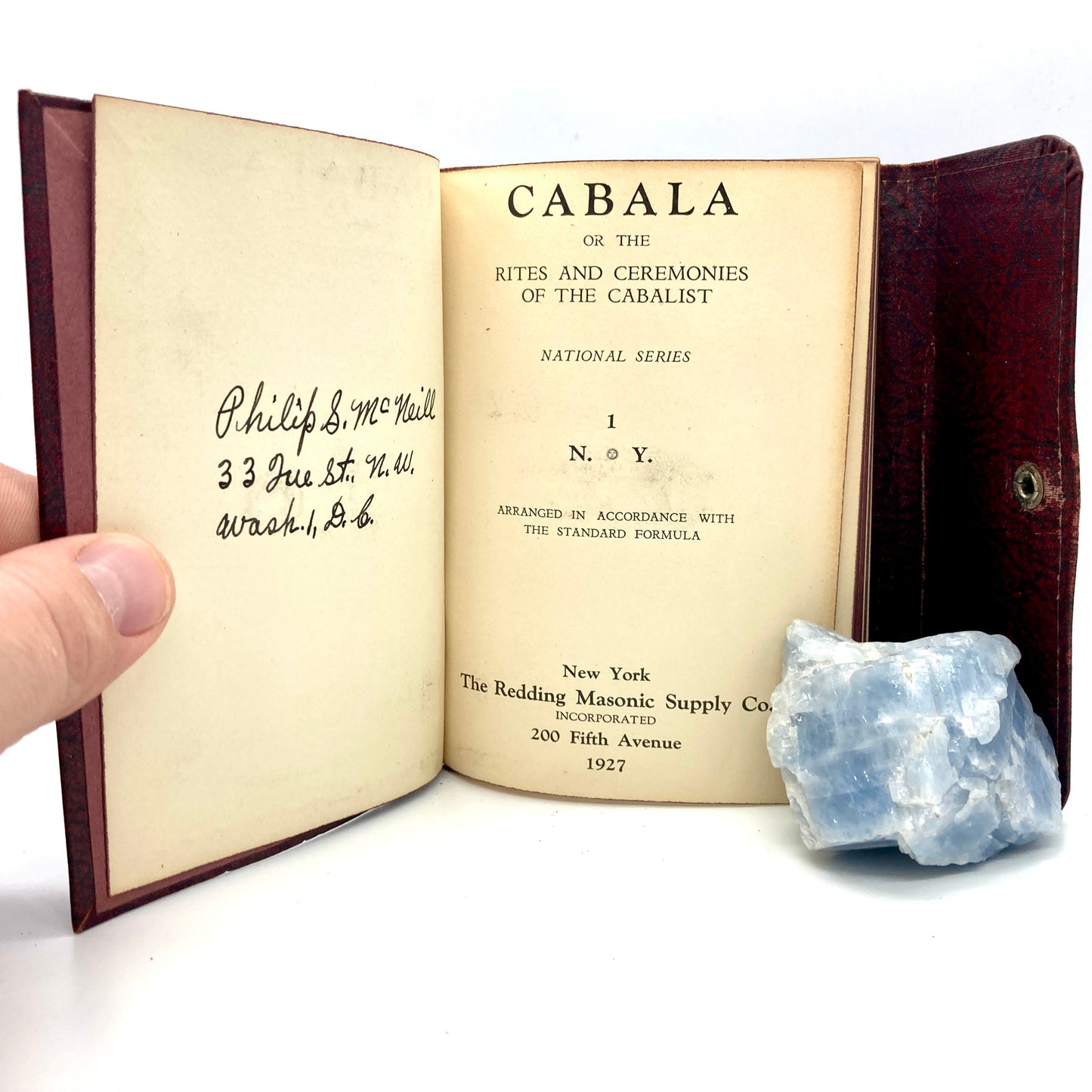 "Cabala, or the Rites and Ceremonies of the Cabalist" [Redding Masonic Supply Co, 1927]