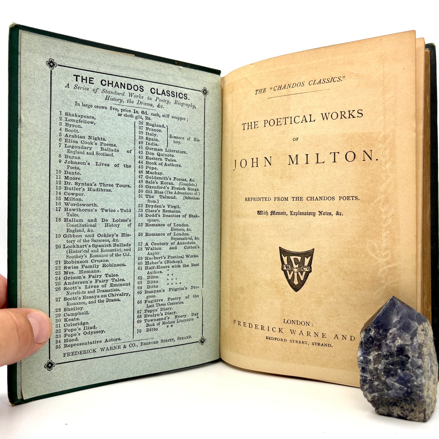 MILTON, John "The Poetical Works" [Frederick Warne, n.d./c1890s] Paradise Lost