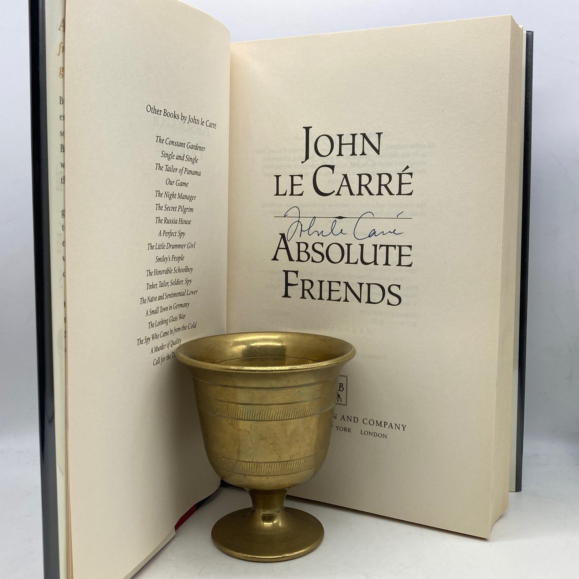 LE CARRE, John "Absolute Friends" [Little, Brown & Co, 2003] 1st Edition (Signed) - Buzz Bookstore