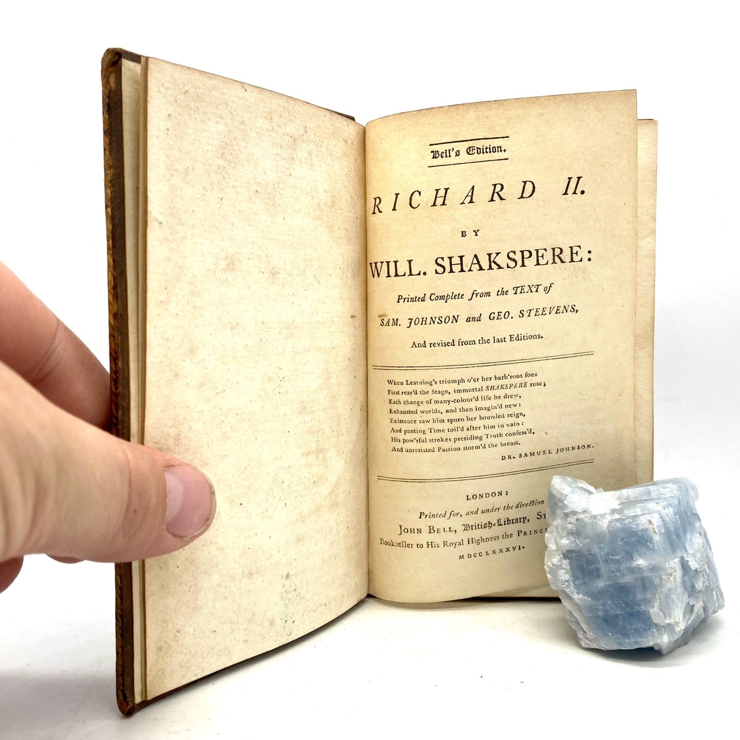 SHAKESPEARE, William "King Richard II" [John Bell, 1786] - Buzz Bookstore