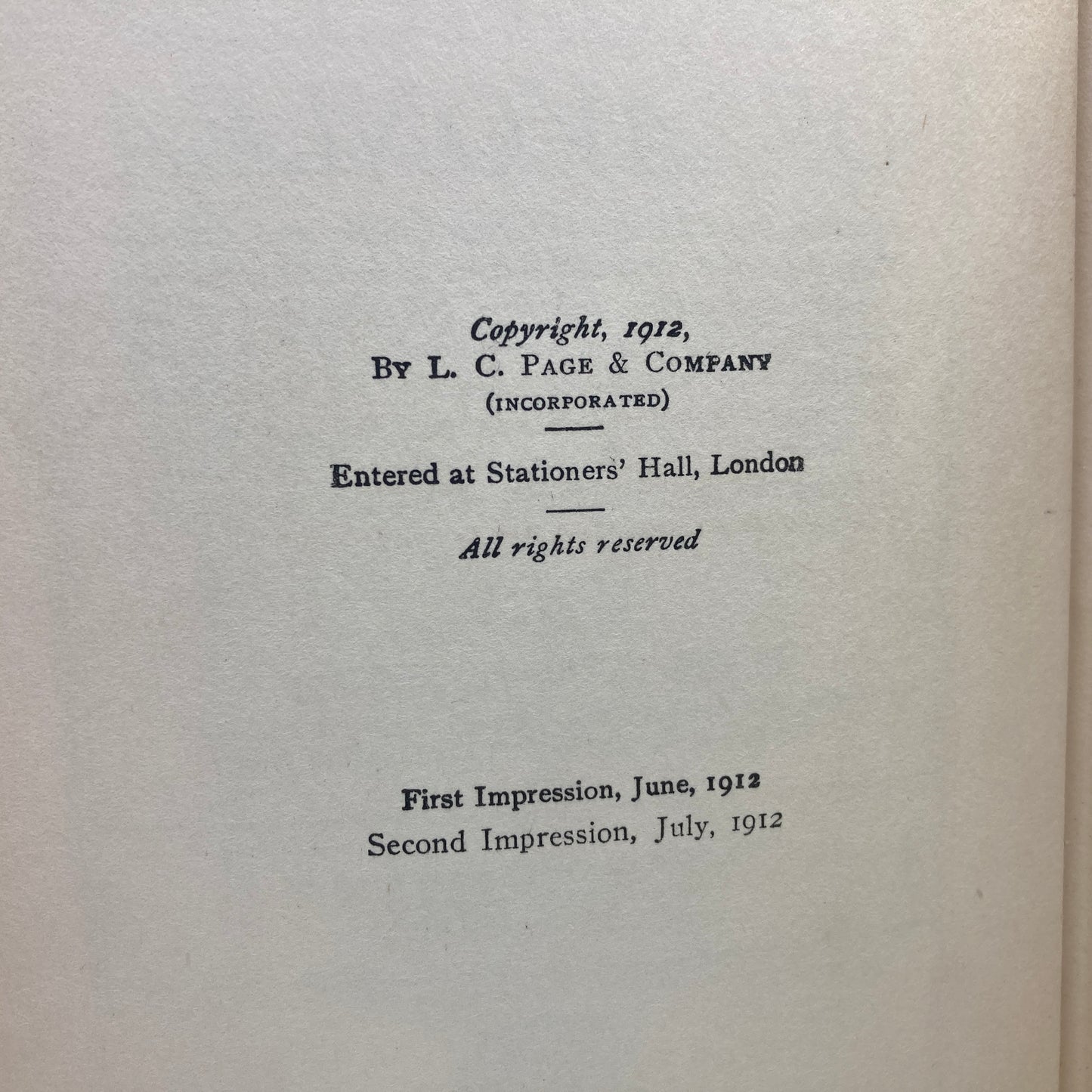 MONTGOMERY, L.M. "Chronicles of Avonlea" [LC Page, 1912] 1st Edition/2nd