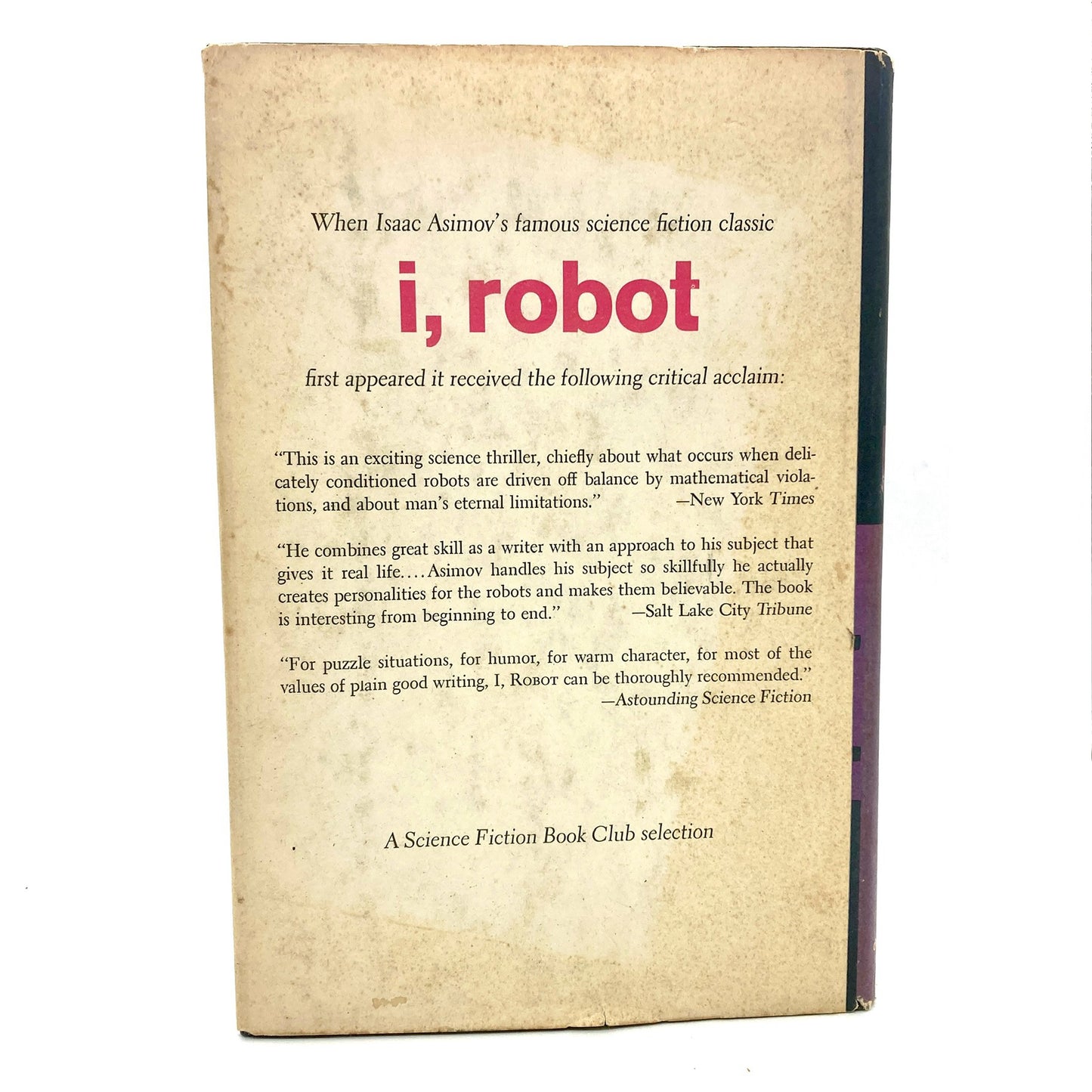 ASIMOV, Isaac "I, Robot" [Doubleday Science Fiction, 1963]