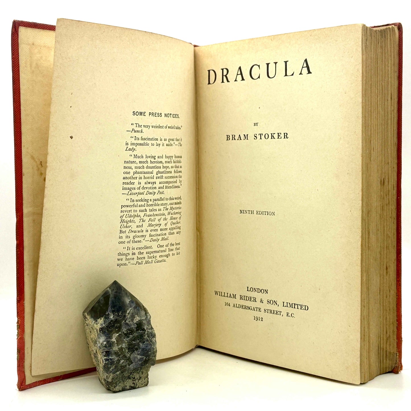 STOKER, Bram "Dracula" [William Rider & Son, 1912] 9th Edition