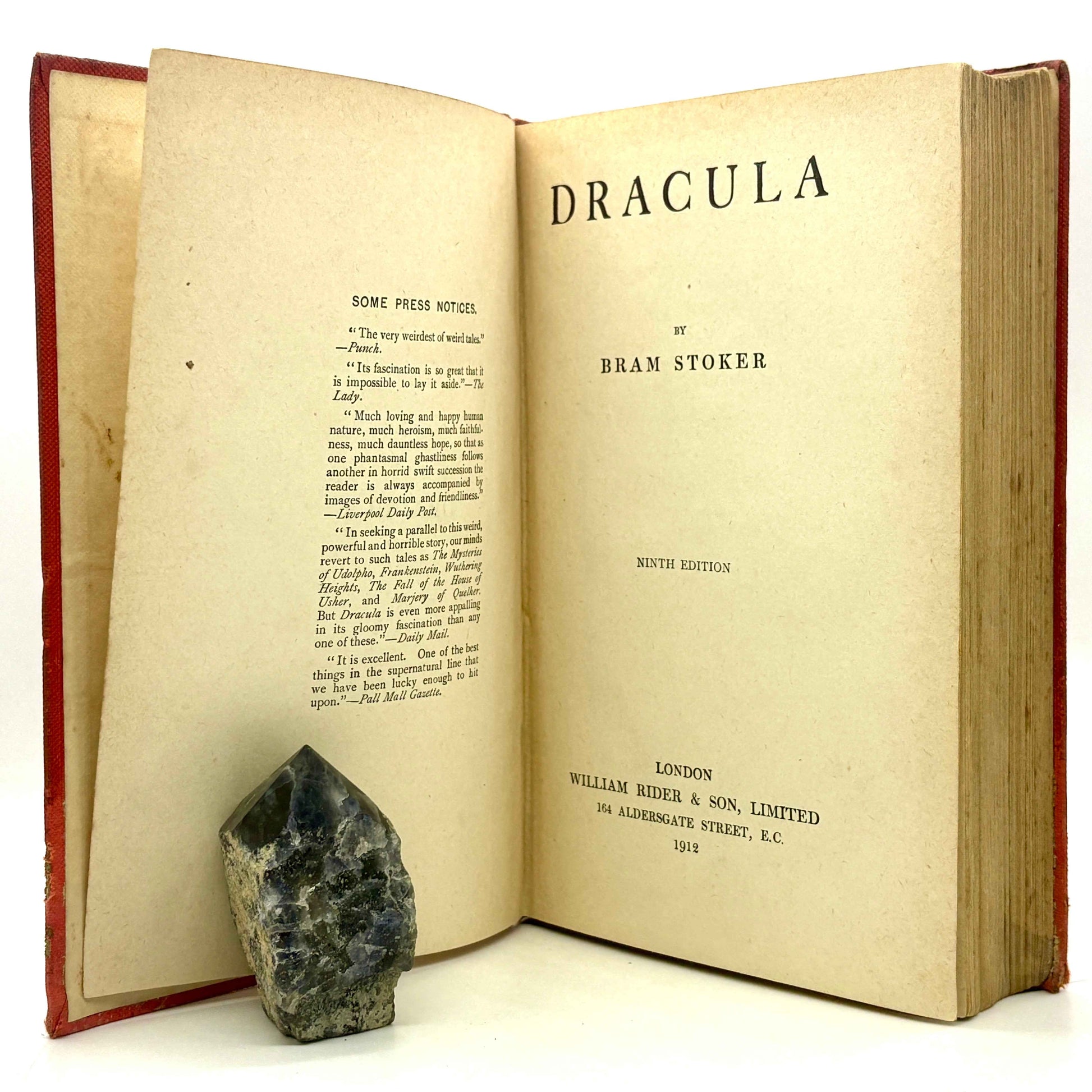 STOKER, Bram "Dracula" [William Rider & Son, 1912] 9th Edition