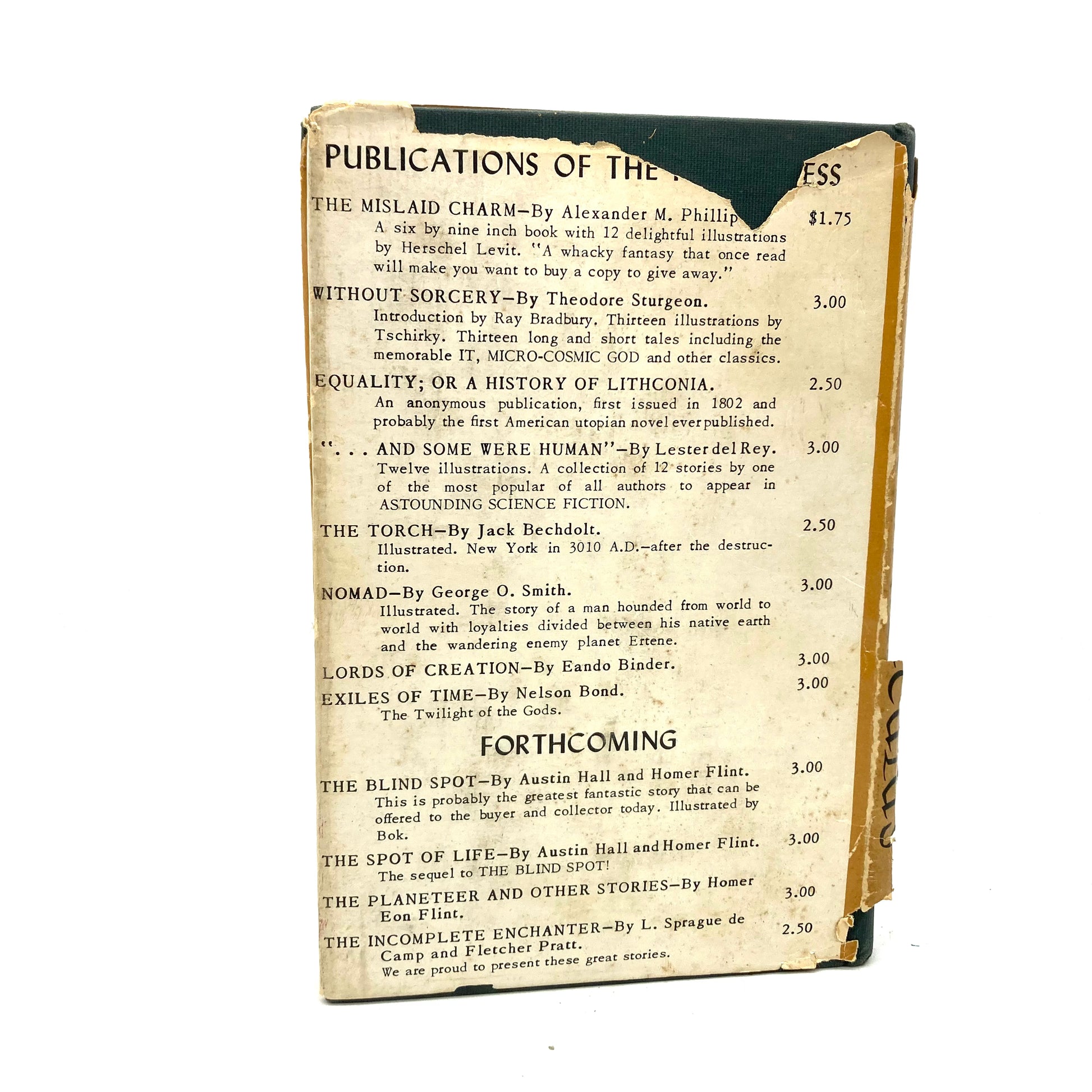KELLER, David H. “The Homunculus” [Prime Press, 1949] 1st Edition - Buzz Bookstore