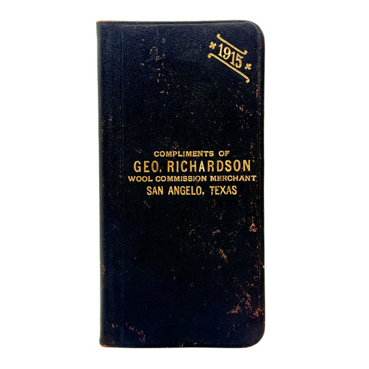 1915 Date Book with Handwritten Moonshine Distillation Recipe [n.p., 1915]