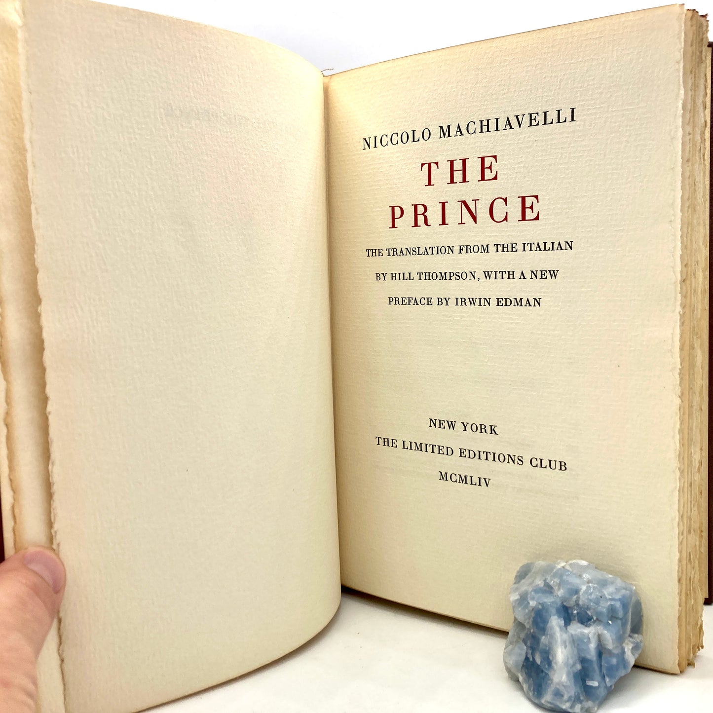 MACHIAVELLI, Niccolo "The Prince" [Limited Editions Club, 1954] Leather