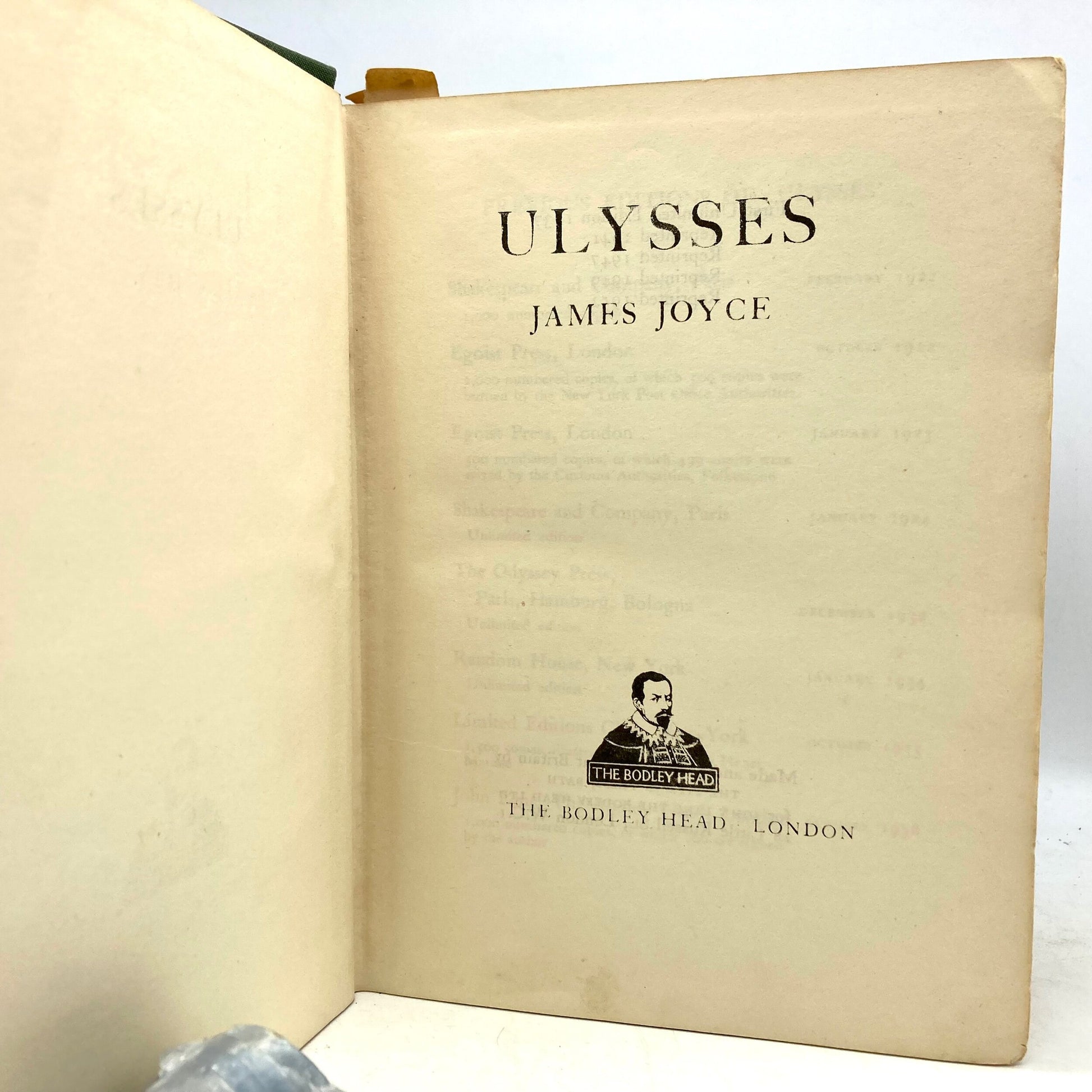 JOYCE, James "Ulysses" [Bodley Head, 1952] - Signed by Tom Buchan - Buzz Bookstore