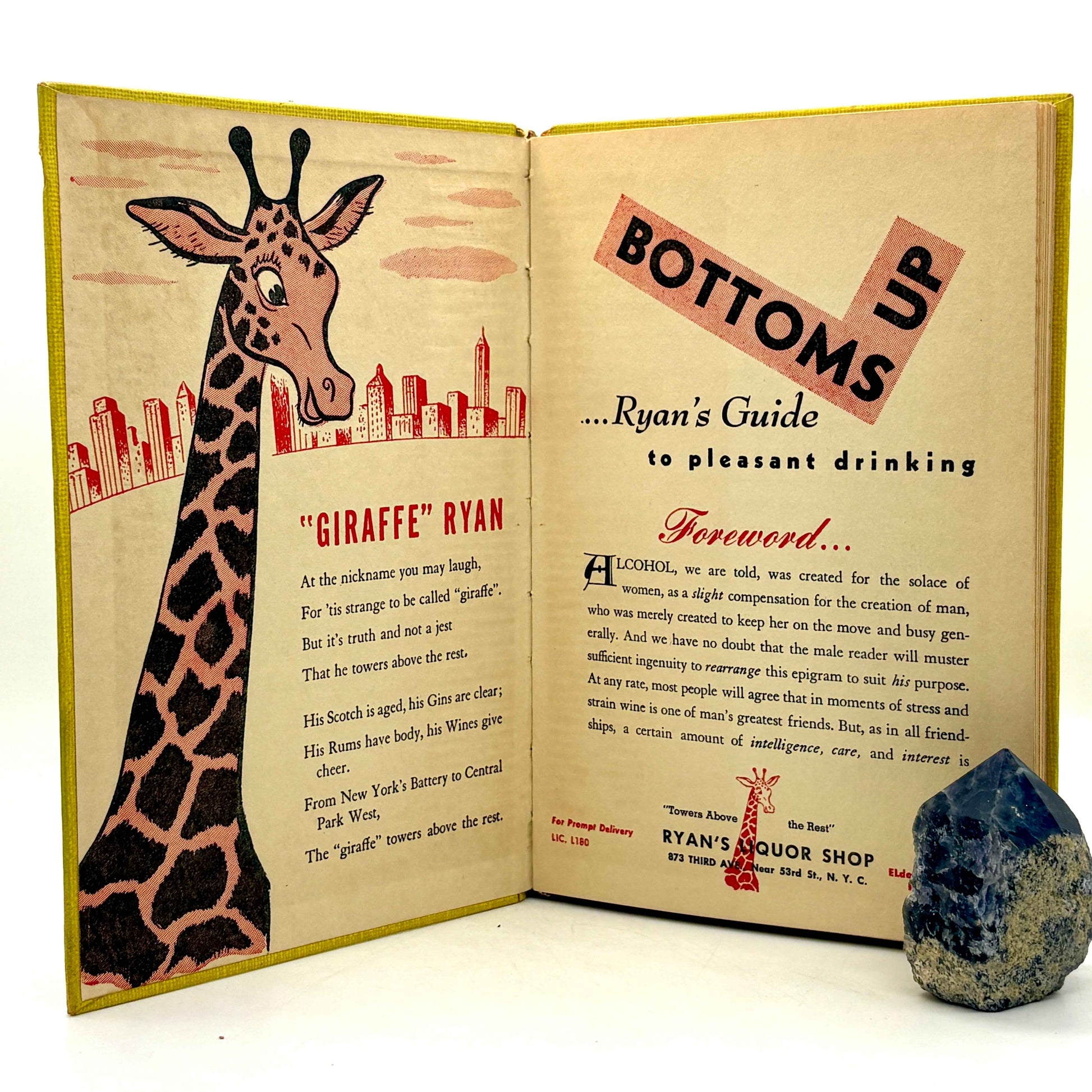 "Bottoms Up: Ryan’s Guide to Pleasant Drinking" [Ryan’s Liquor Shop, n.d.]/c1940s