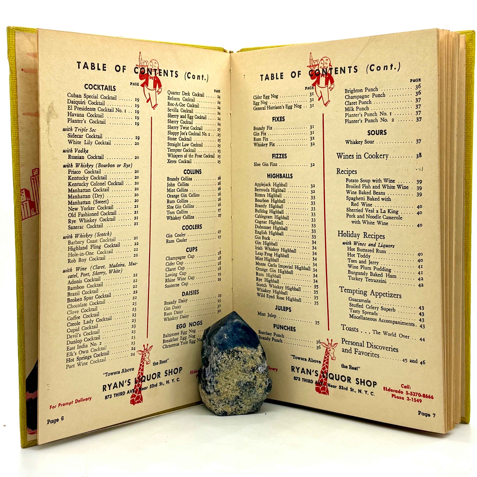 "Bottoms Up: Ryan’s Guide to Pleasant Drinking" [Ryan’s Liquor Shop, n.d.]/c1940s