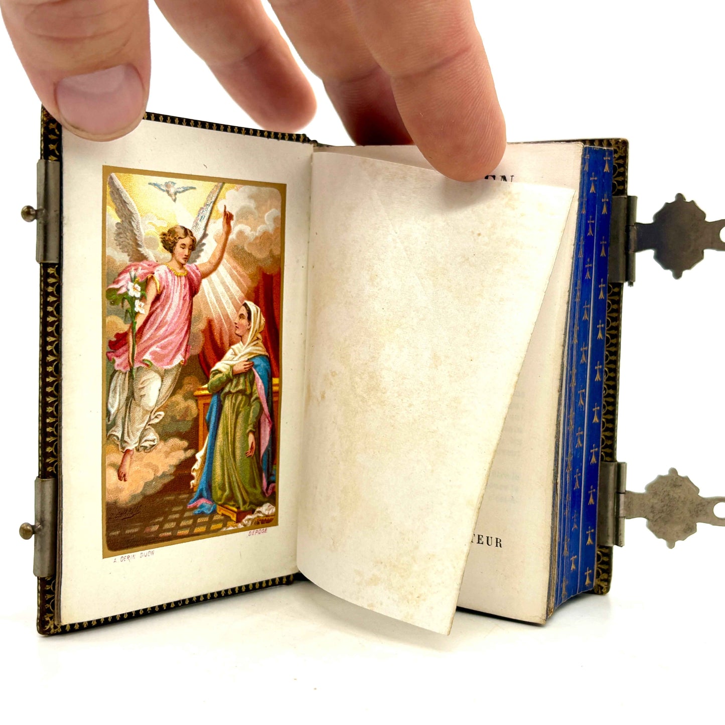 "Paroissien Romain" [Antoine Maitre, 1877] - Blue Gauffered Edges