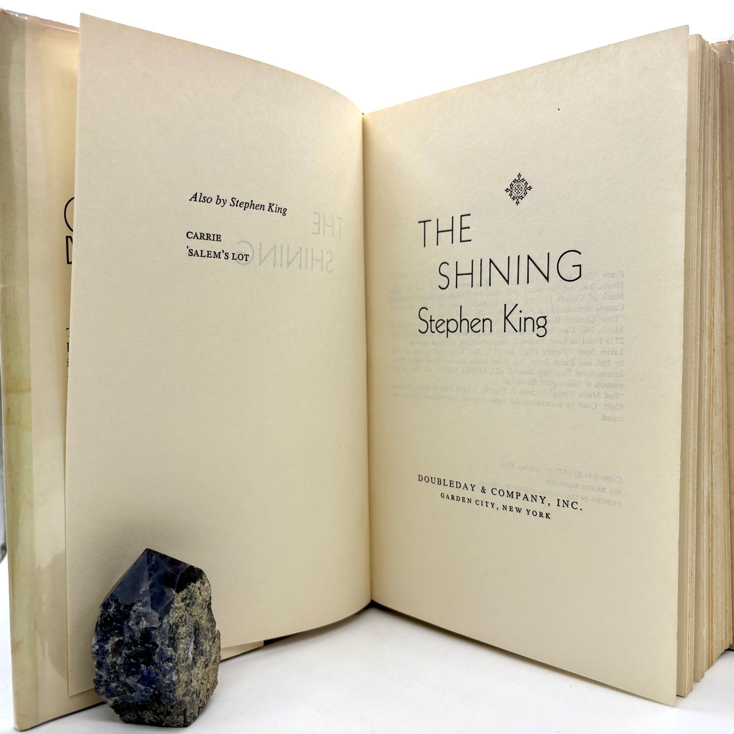 KING, Stephen "The Shining" [Doubleday, 1977] 1st Book Club Edition