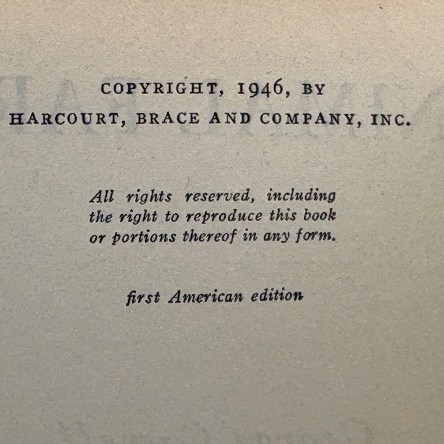ORWELL, George “Animal Farm” [Harcourt, Brace and Company, 1946] 1st Edition