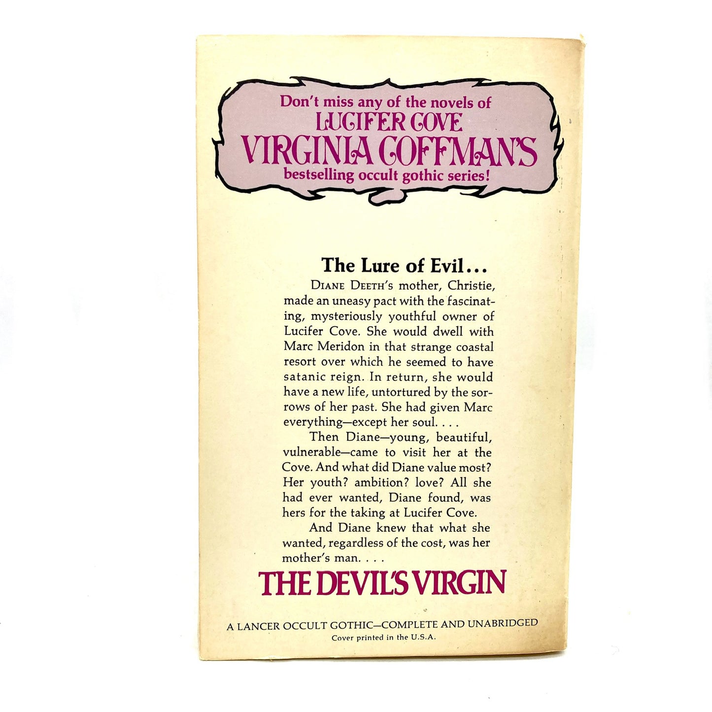 COFFMAN, Virginia "The Devil's Virgin" [Lancer, 1973]