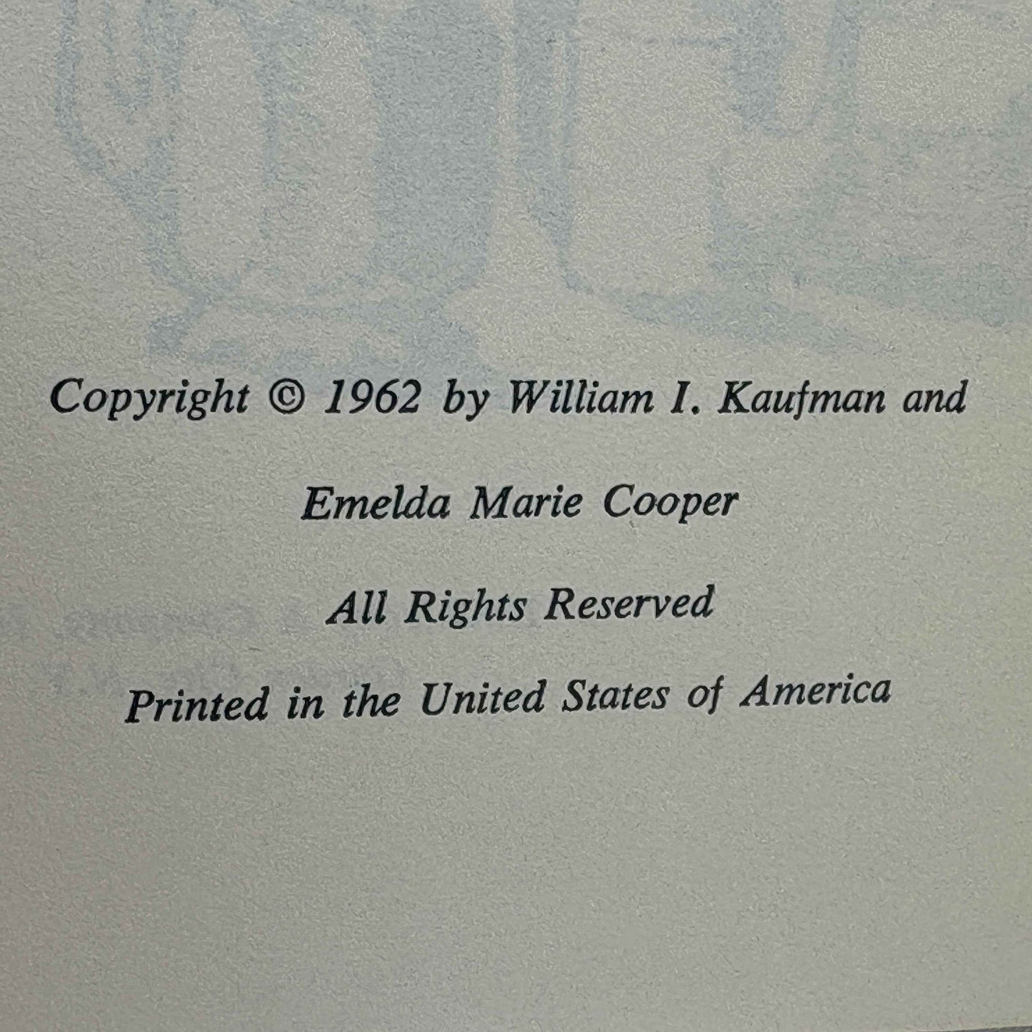 KAUFMAN, William I. "The Art of Creole Cookery" [Doubleday & Company, 1962]