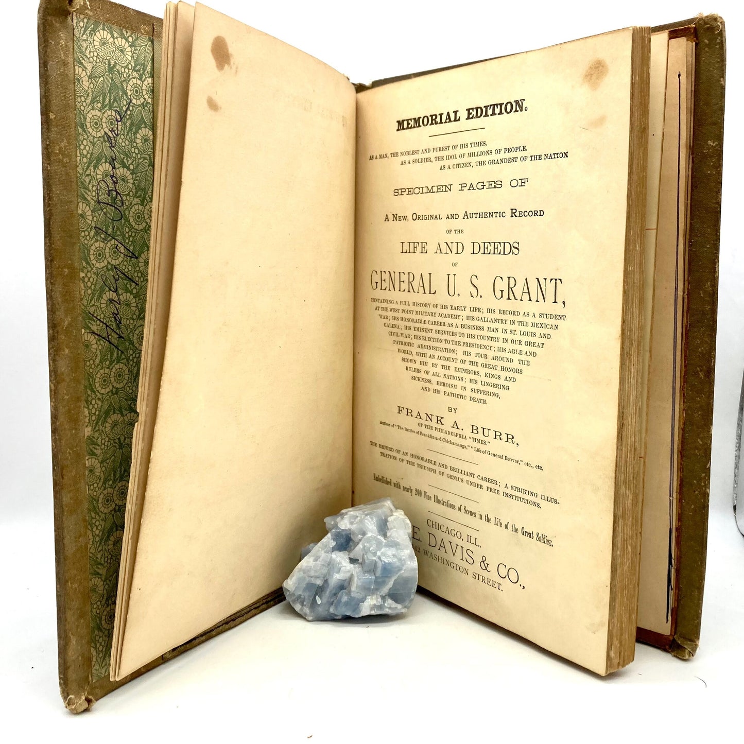 BURR, F.A. "Life & Deeds of General Grant" [A.E. Davis & Co, 1885] Salesman Sample - Buzz Bookstore