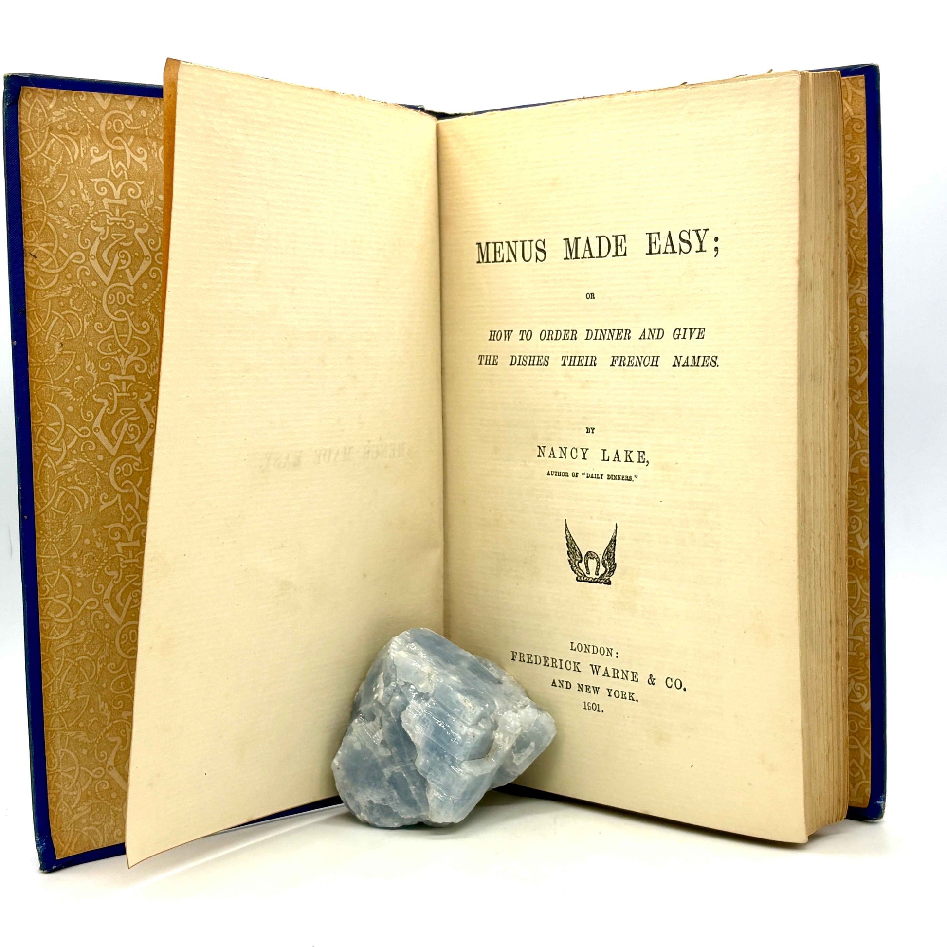 LAKE, Nancy “Menus Made Easy” [Frederick Warne & Co., 1901]