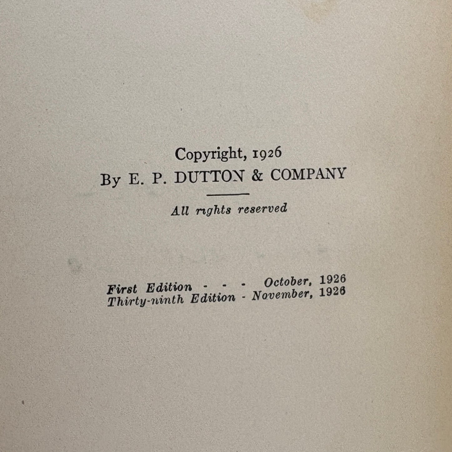 Milne, A. A. “Winnie-the-Pooh” [E. P. Dutton & Company, 1926]