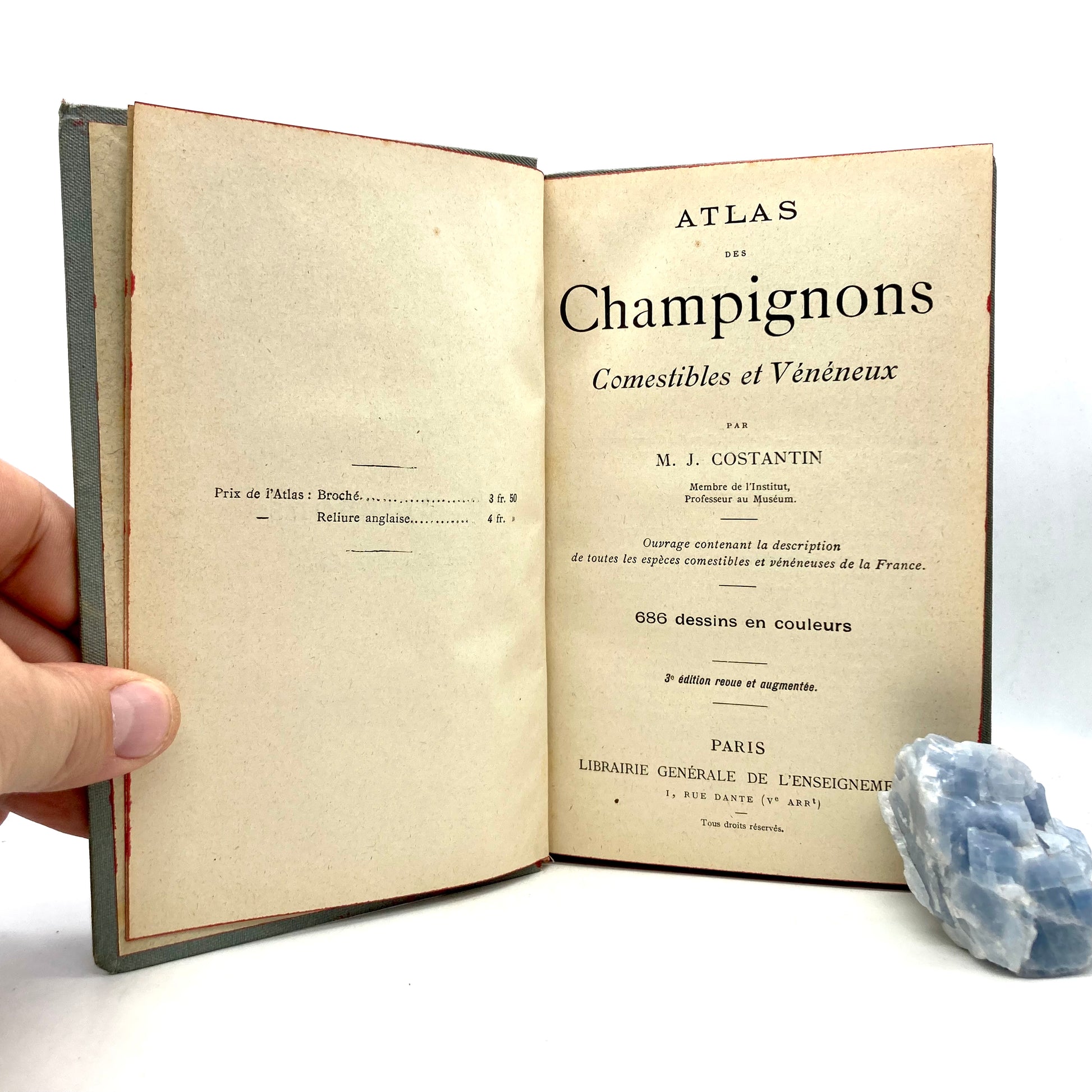 CONSTANTIN, M.J. "Atlas des Champignons" [Librairie General de l'Enseignement, c1906] - Buzz Bookstore