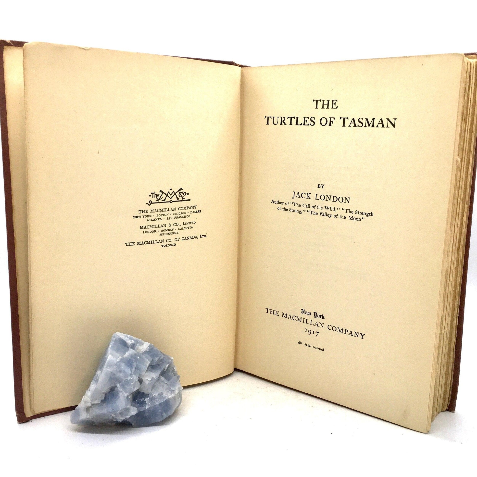 LONDON, Jack "The Turtles of Tasman" [Macmillan, 1917] 1st Edition - Buzz Bookstore